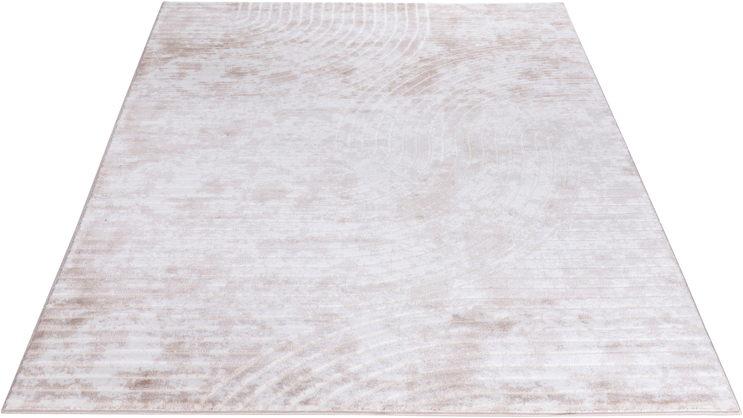 GOODproduct Teppich »Luvu, mit Hoch-Tief-Struktur« rechteckig 12 mm Höhe Modernes Design, Boho-Charme, dezenter Glanz, Wohnzimmer, Schlafzimmer