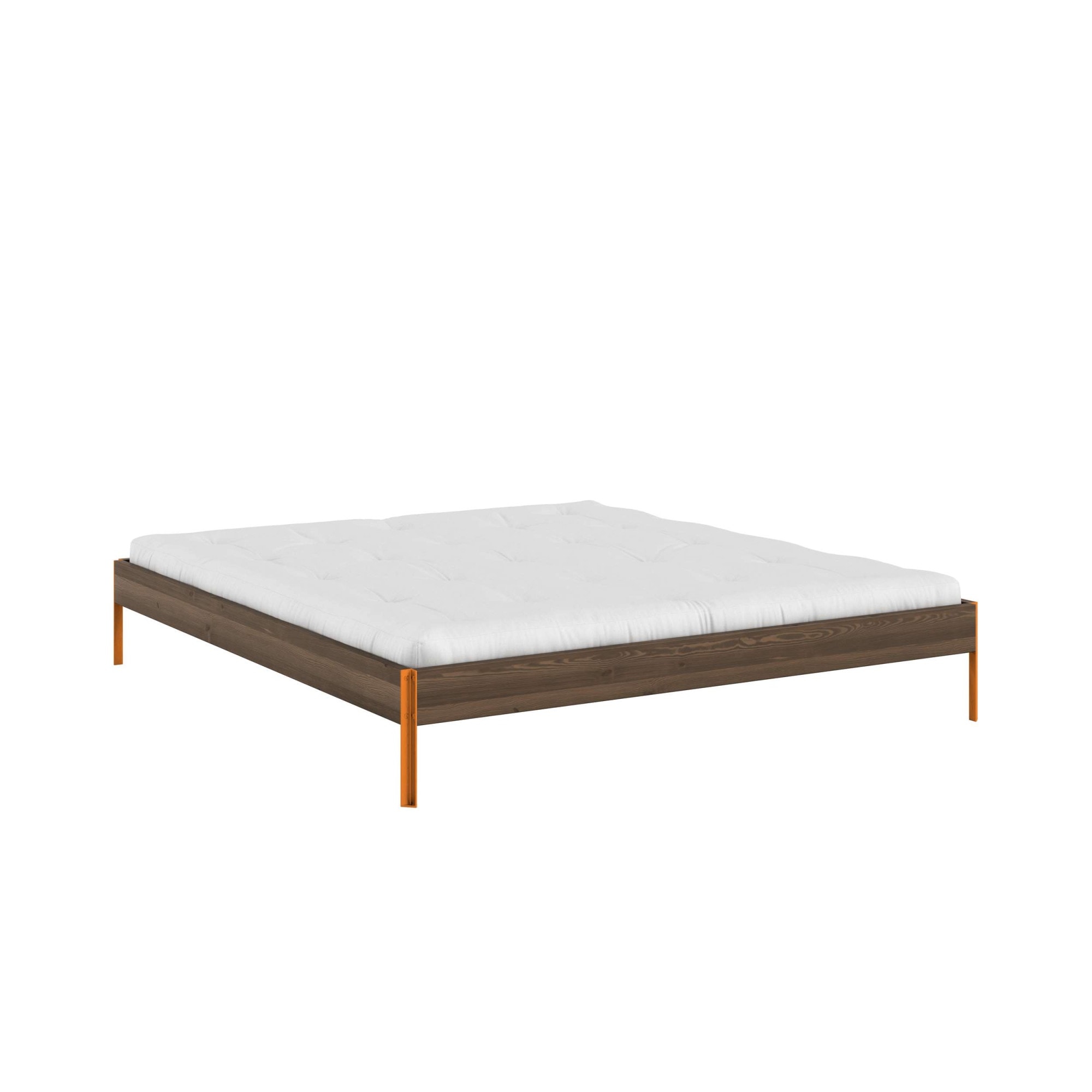 Image of Karup Design Bettgestell "CORE BED Bodenbett, Holzrahmen, Futonbett, Jugendbett, Holzbett" Massivholzbett mit Lattenrost, Kiefer massiv, Doppelbett ohne Kopfteil