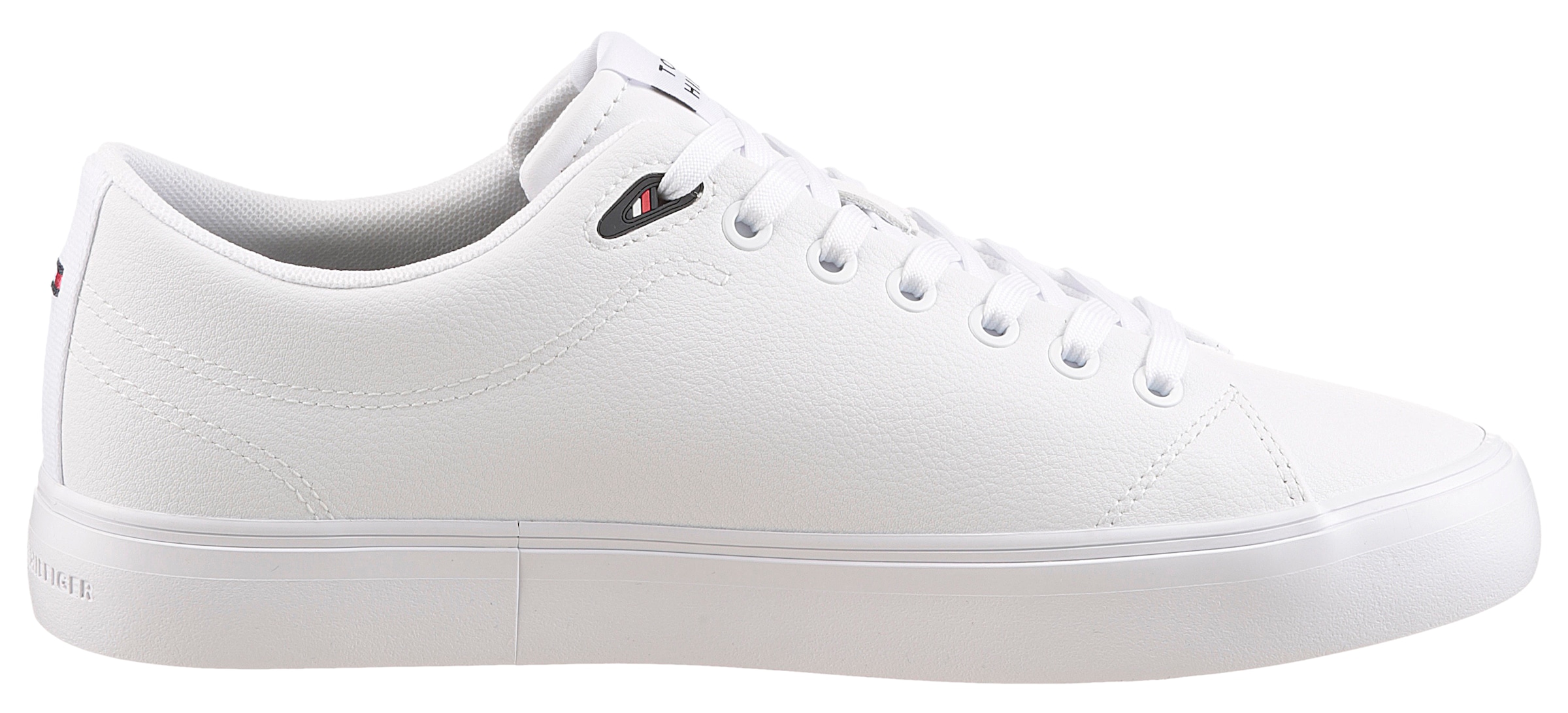 Tommy Hilfiger Sneakers »TH HI VULC CORE LOW LTH II ESS«  , Freizeitschuh, Halbschuh, Schnürer in schmaler Form