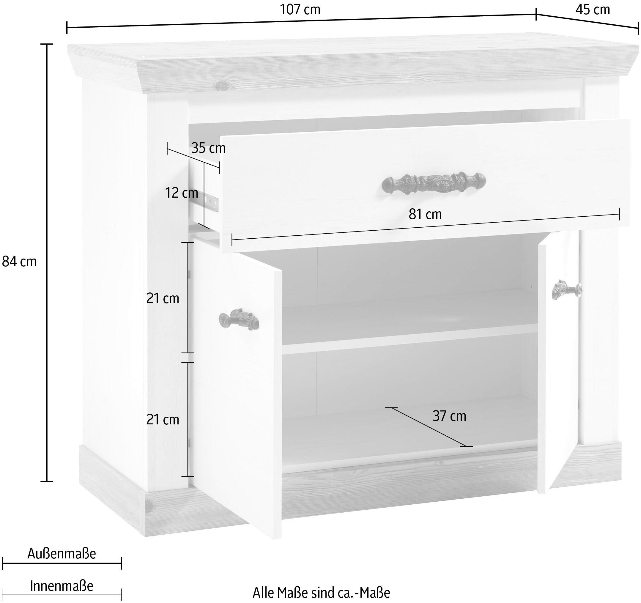 Home affaire Kommode »Florenz« Breite ca, 107 cm