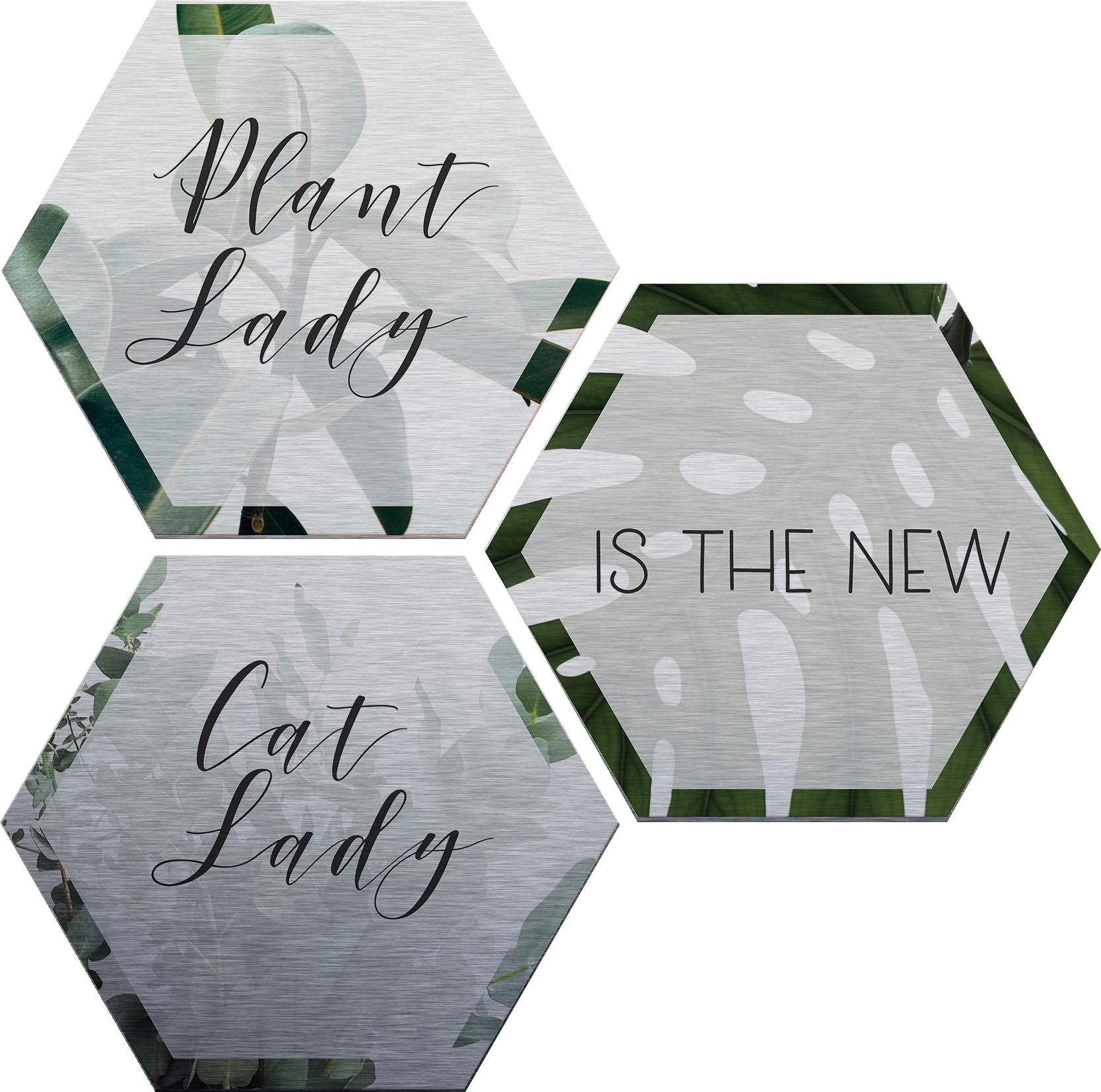 Image of Wall-Art Alu-Dibond-Druck »Plantlady is the new Catlady«, (Set) bei Ackermann Versand Schweiz