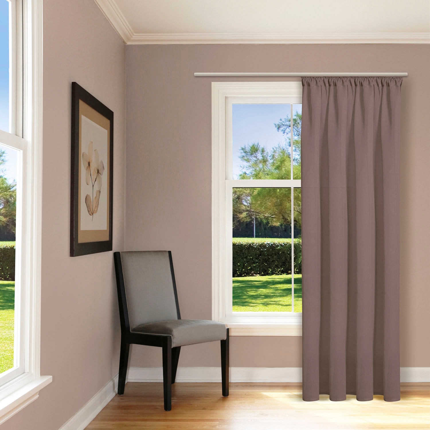 Gerster Gardine »Tessa« Kräuselband 1 Stk. tlg. Fertigschal uni - nature line