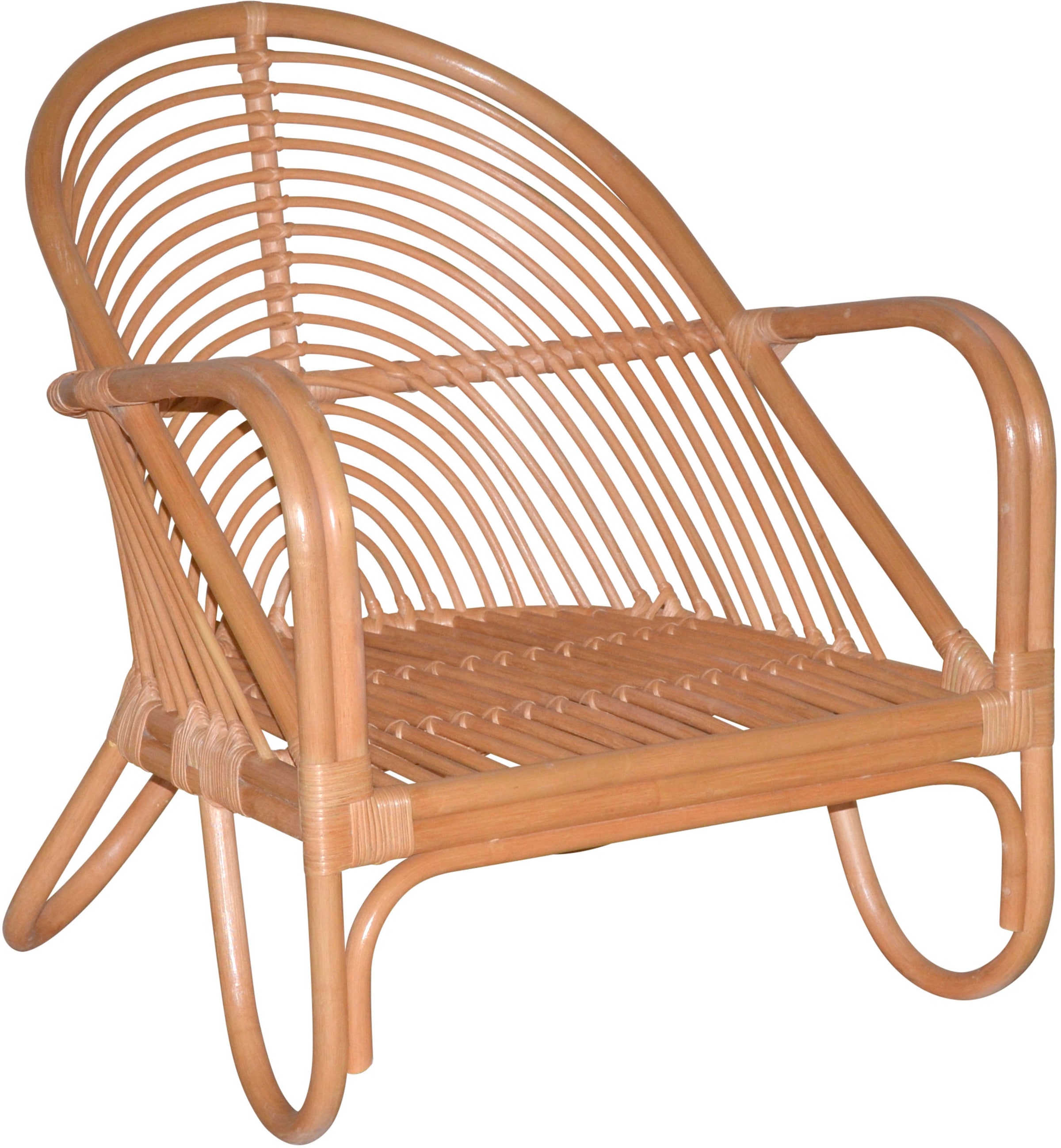 HOFMANN LIVING AND MORE Loungesessel Inklusive extra stark gepolsterten Sitzkissen, 1 Stk. tlg. Handgeflochten