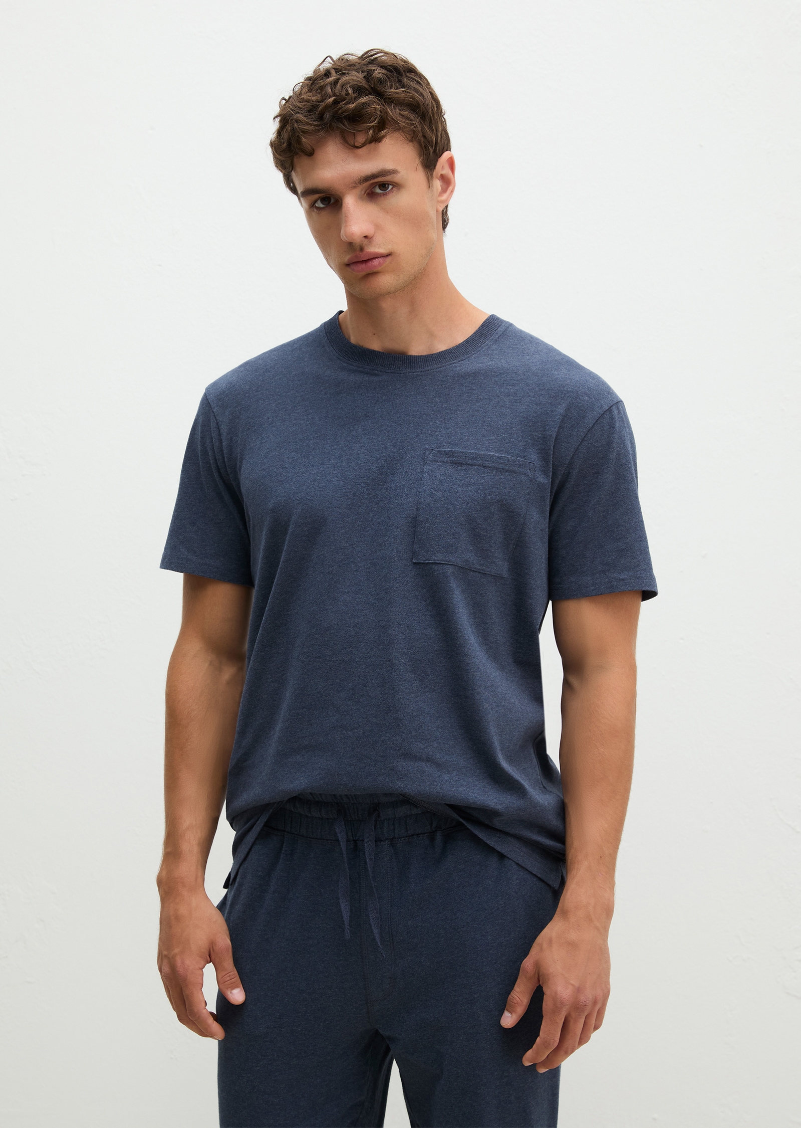 Image of Marc OPolo Pyjamaoberteil mit Rundhals, Kurzarm, lässige Passform, aus Jersey