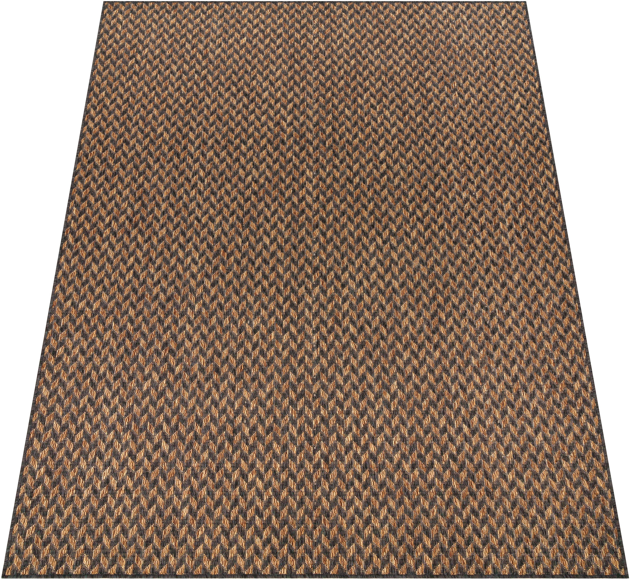 Paco Home Teppich »Illusion 327«, rechteckig, Flachgewebe, Zickzack Motiv,  Boho, In- und Outdoor geeignet günstig kaufen