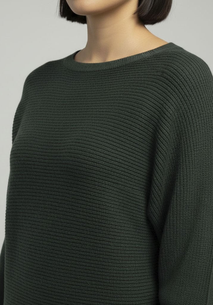 Laura Scott Robe en tricot Sans poches mit Fledermausärmeln und Rippstrick - NEUE KOLLEKTION