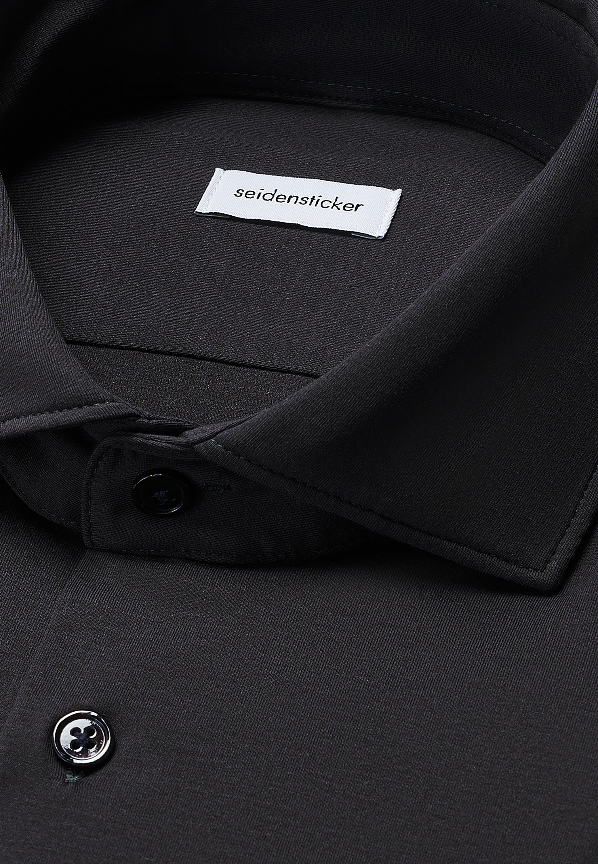 seidensticker Chemise d'affaires »Schwarze Rose« Slim 1/1 Kentkragen Uni