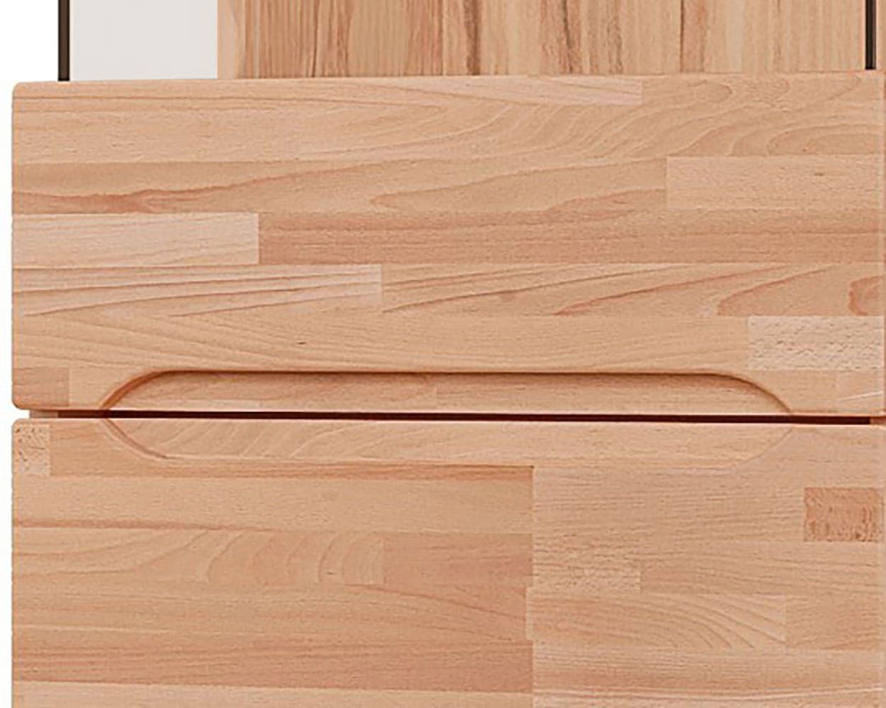 GOODproduct Vitrine »VETRO: Fronten aus Massivholz, Korpus aus Melamin, 1Glastür« Kernbuche B/T/H:50/40/190cm, 3Variable einlegeboden, Türanschlag L/R