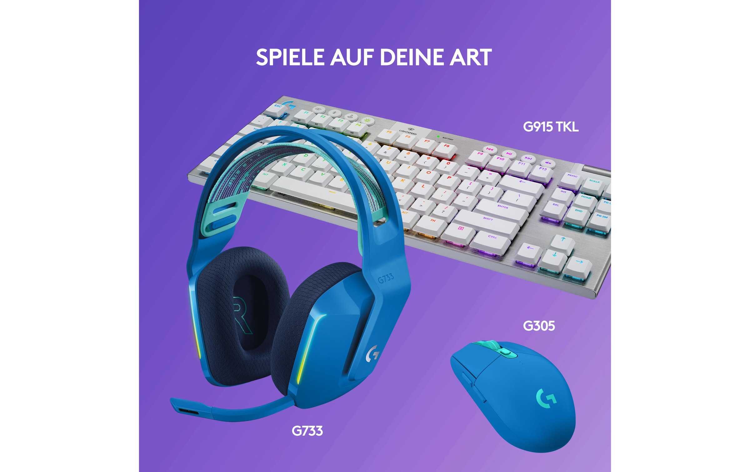 Logitech Gaming-Headset »G733 Lightspeed Blau«