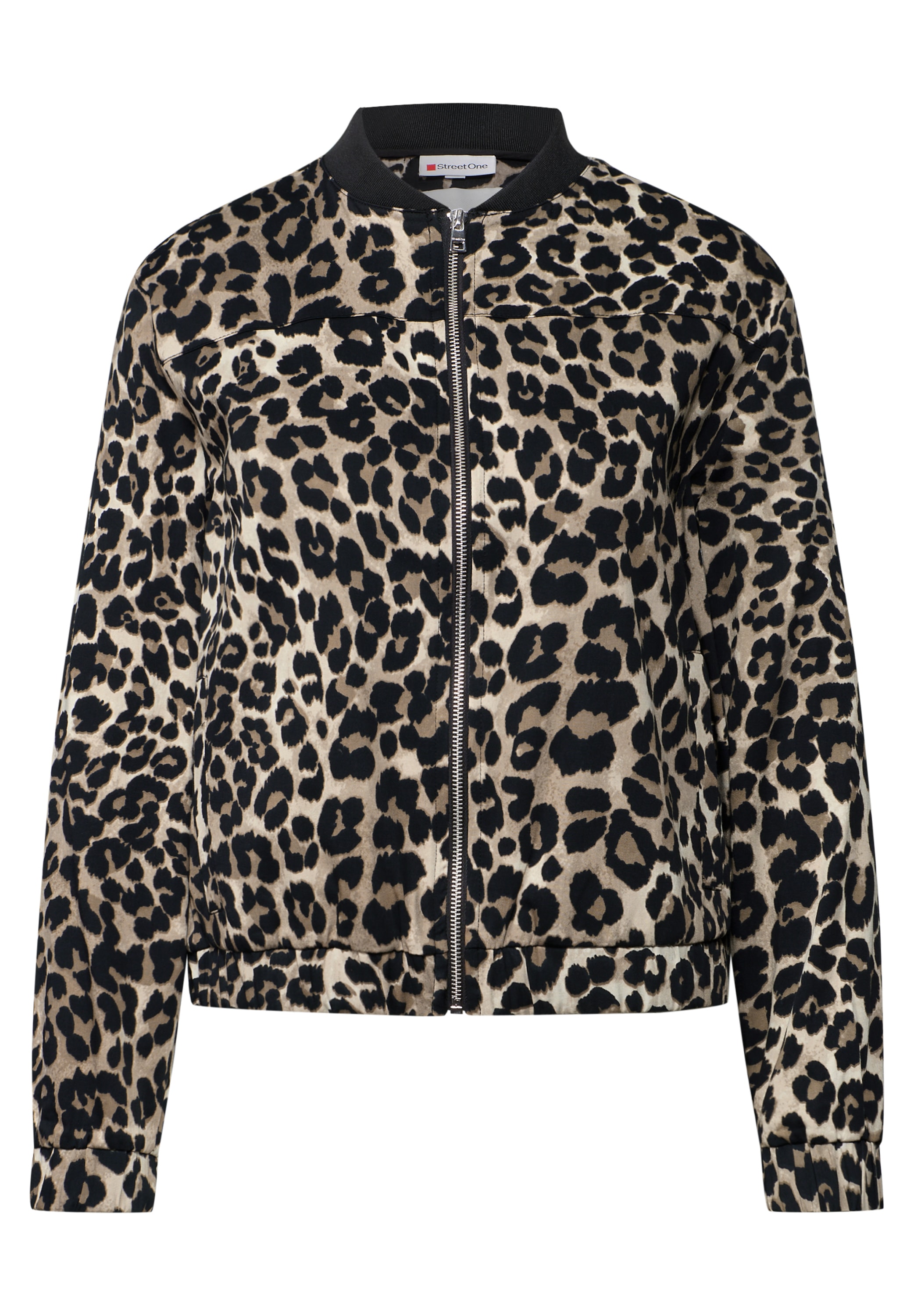STREET ONE Blouson, ohne Kapuze, mit Leo-Print und Reissverschluss