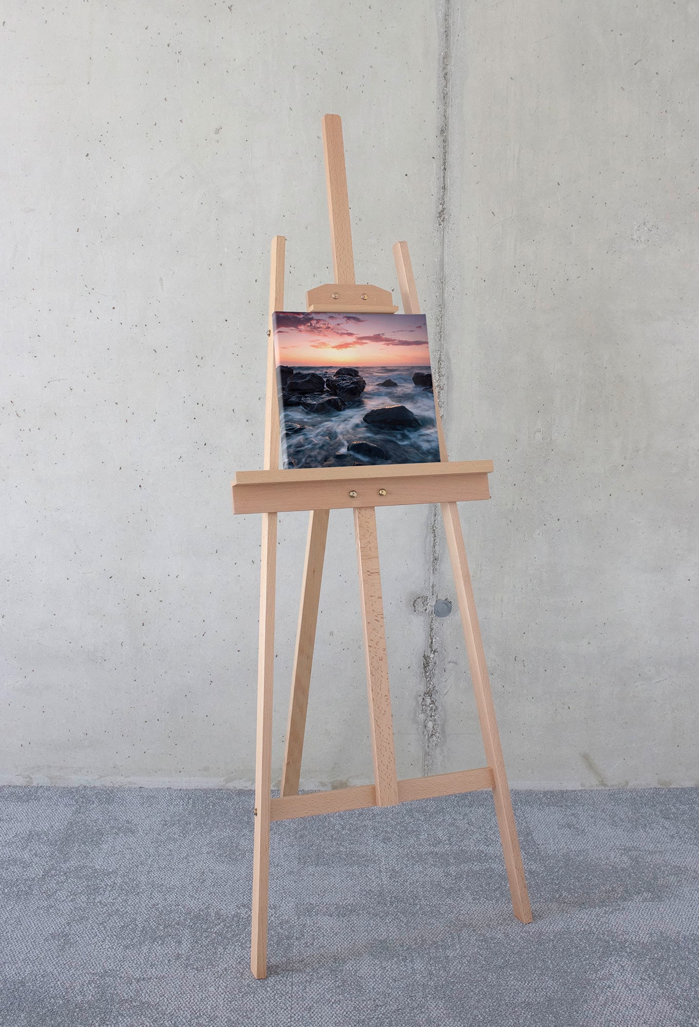 Komar Leinwandbild »Calm Current - Grösse 30 x 30 cm«, Baum-Blätter-Natur-Berge-Blumen-Foto-Jahreszeiten-Landschaft-Meer-Strand-Palmen, (Packung, 1 St.), Keilrahmenbild mi Echtholzrahmen