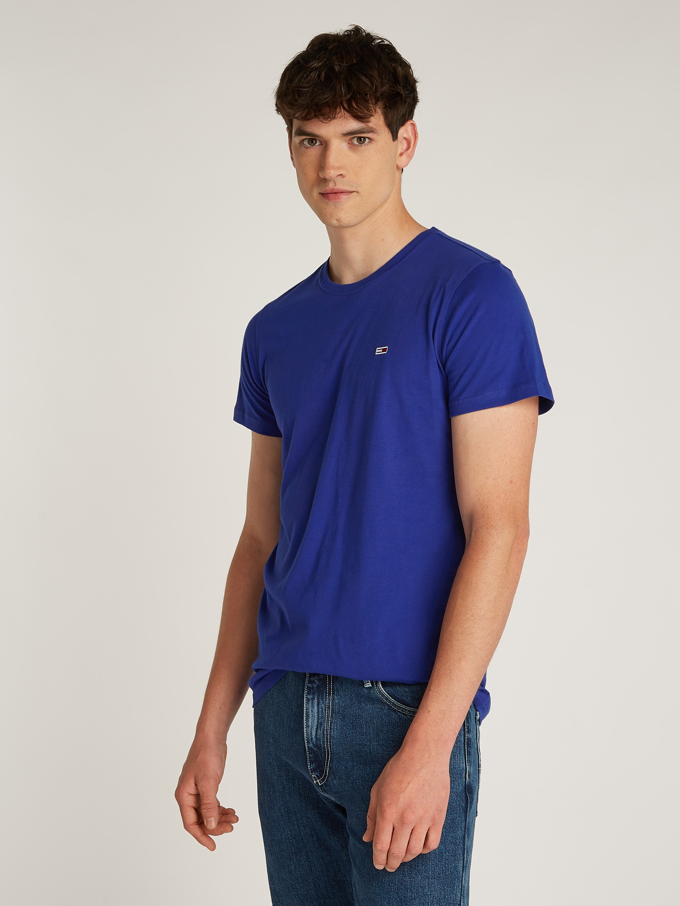 Tommy Jeans Plus T-Shirt »TJM XSLIM 2PACK JERSEY TEE EXT«, (Packung, 2 tlg.), Markenstickerei