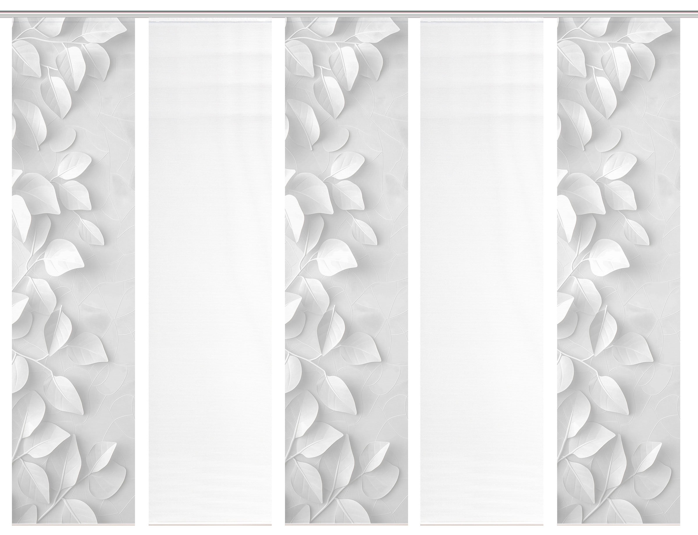 Vision S Rideau coulissant »RIXA« Support de panneau 5 cuis tlg. rideau coulissant, aspect bambou, impression numérique, SET