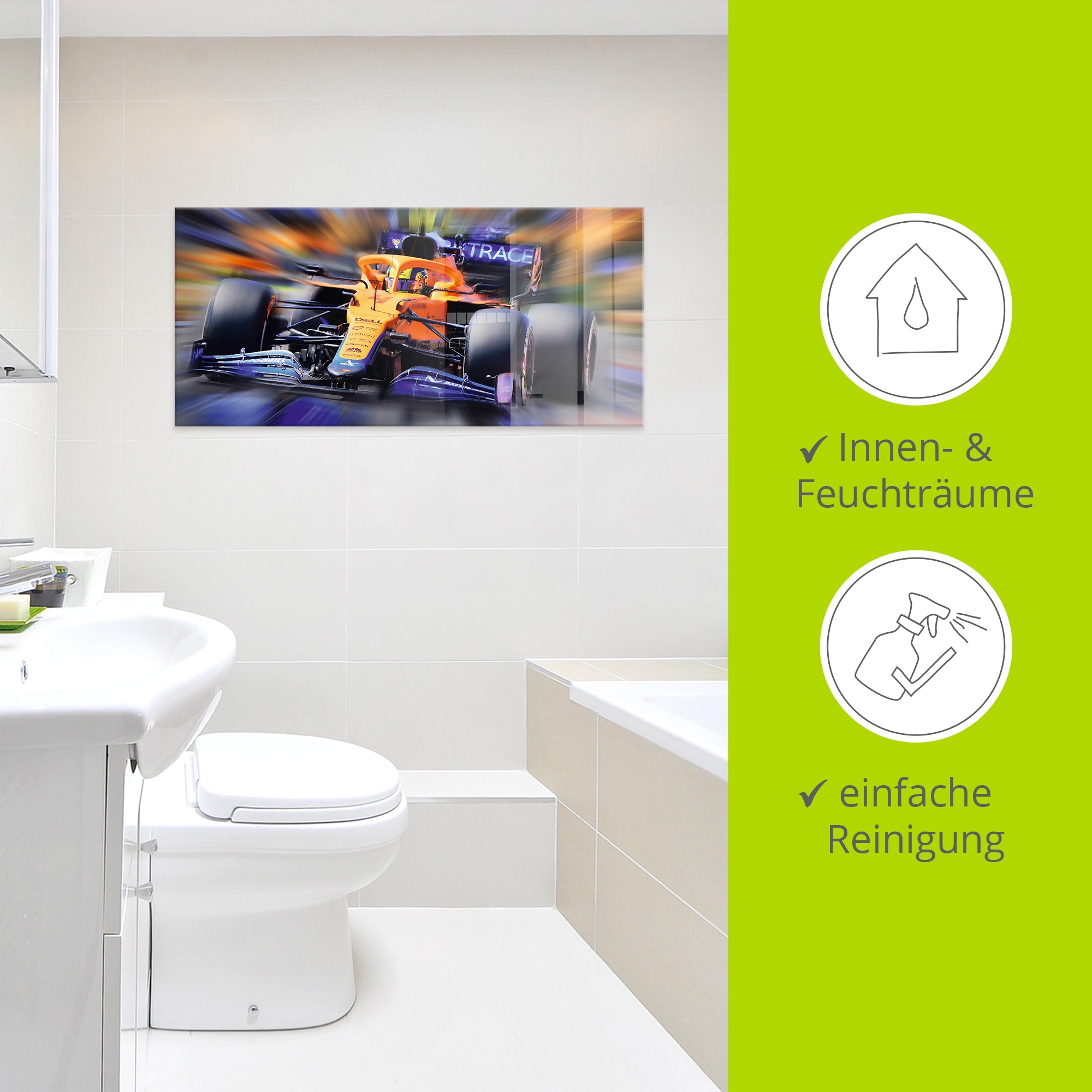 Artland Tableau en verre »Papaya zählt !« 1 cuis tlg. in verschiedenen Grössen