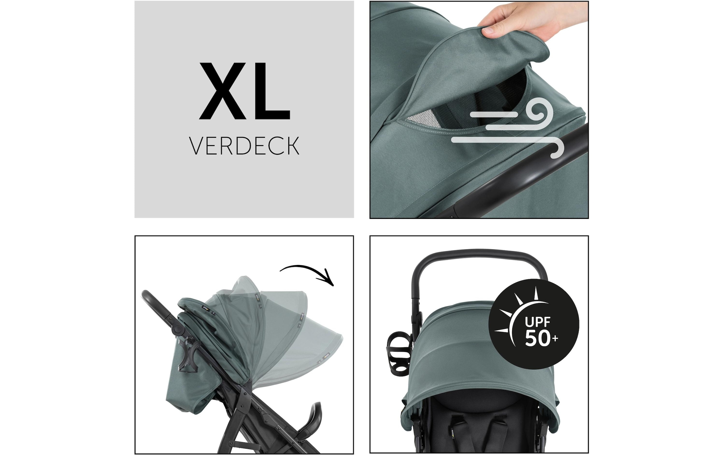 Hauck Poussette pour enfants »Rapid 4D Jungle Green« 25 kilos