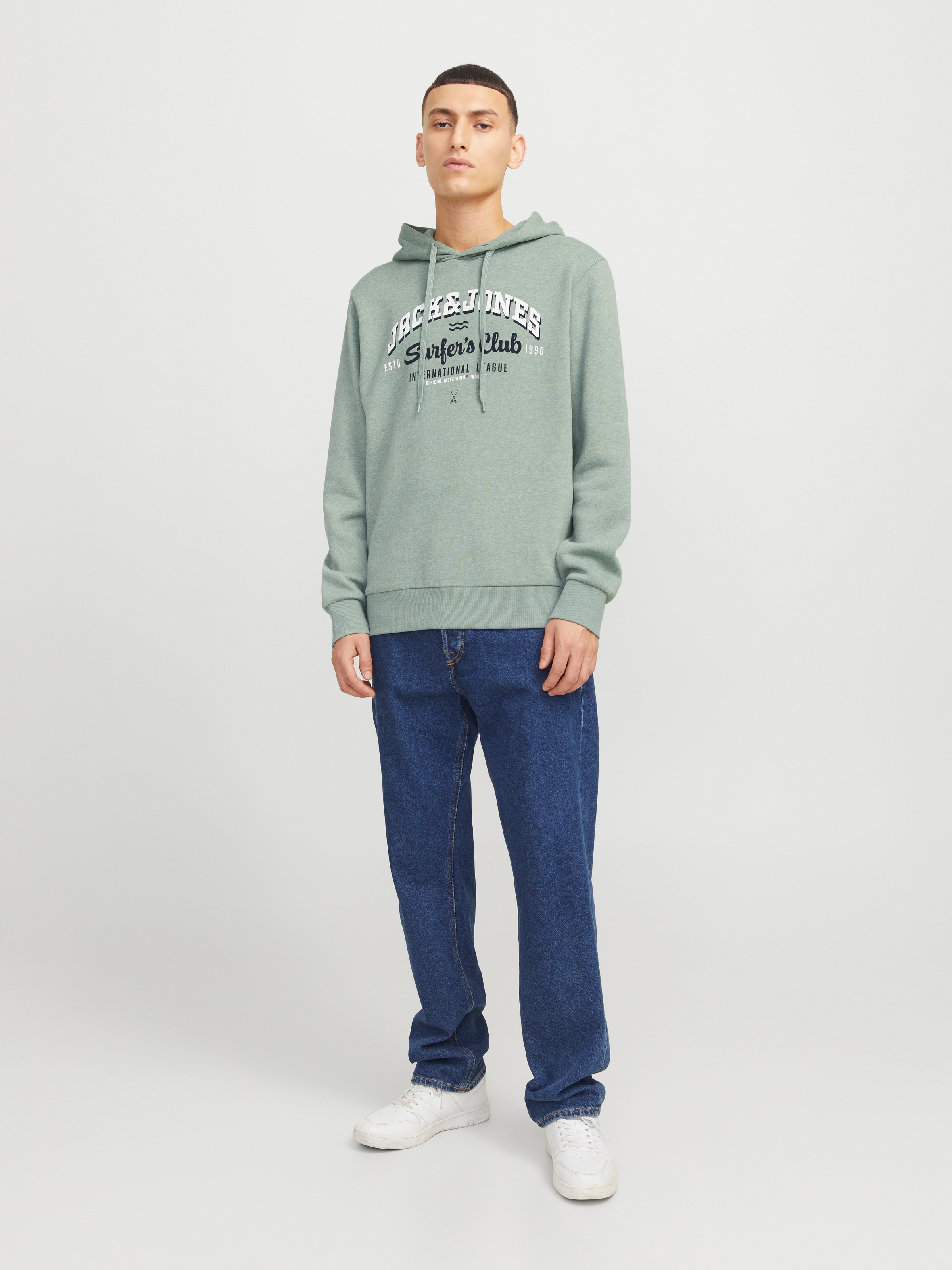 Jack & Jones Kapuzensweatshirt »JJELOGO SWEAT HOOD 2 COL 24/25 NOOS«, mit Logo Print