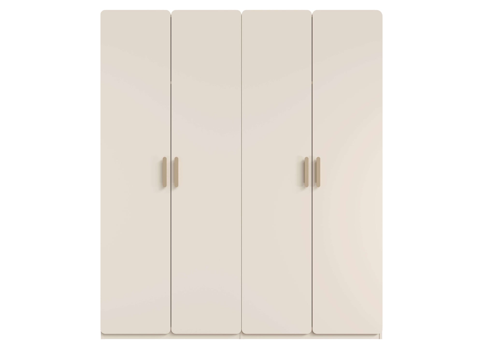 Home affaire Kleiderschrank »CLAREI mit 2 Einlegeböden, 2 Kleiderstangen, Masse B/H/T 179/210/60,5cm«, Garderobe mit 4 Drehtüren und goldfarbenenen Kunststoffgriffen