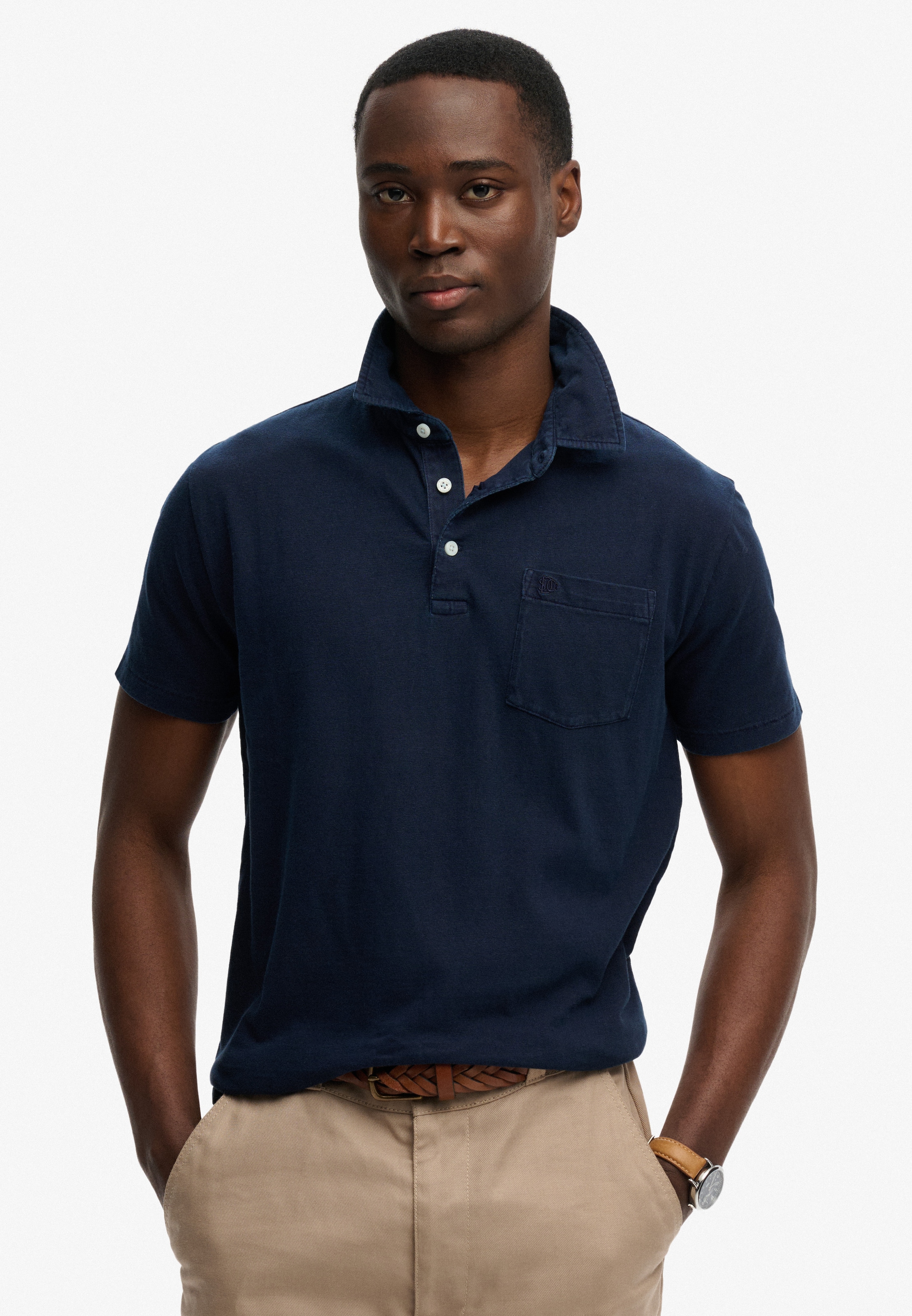 Superdry Poloshirt »CLASSIC COTTON LINEN POLO« aus tollem Baumwoll-Leinen-Mischgewebe