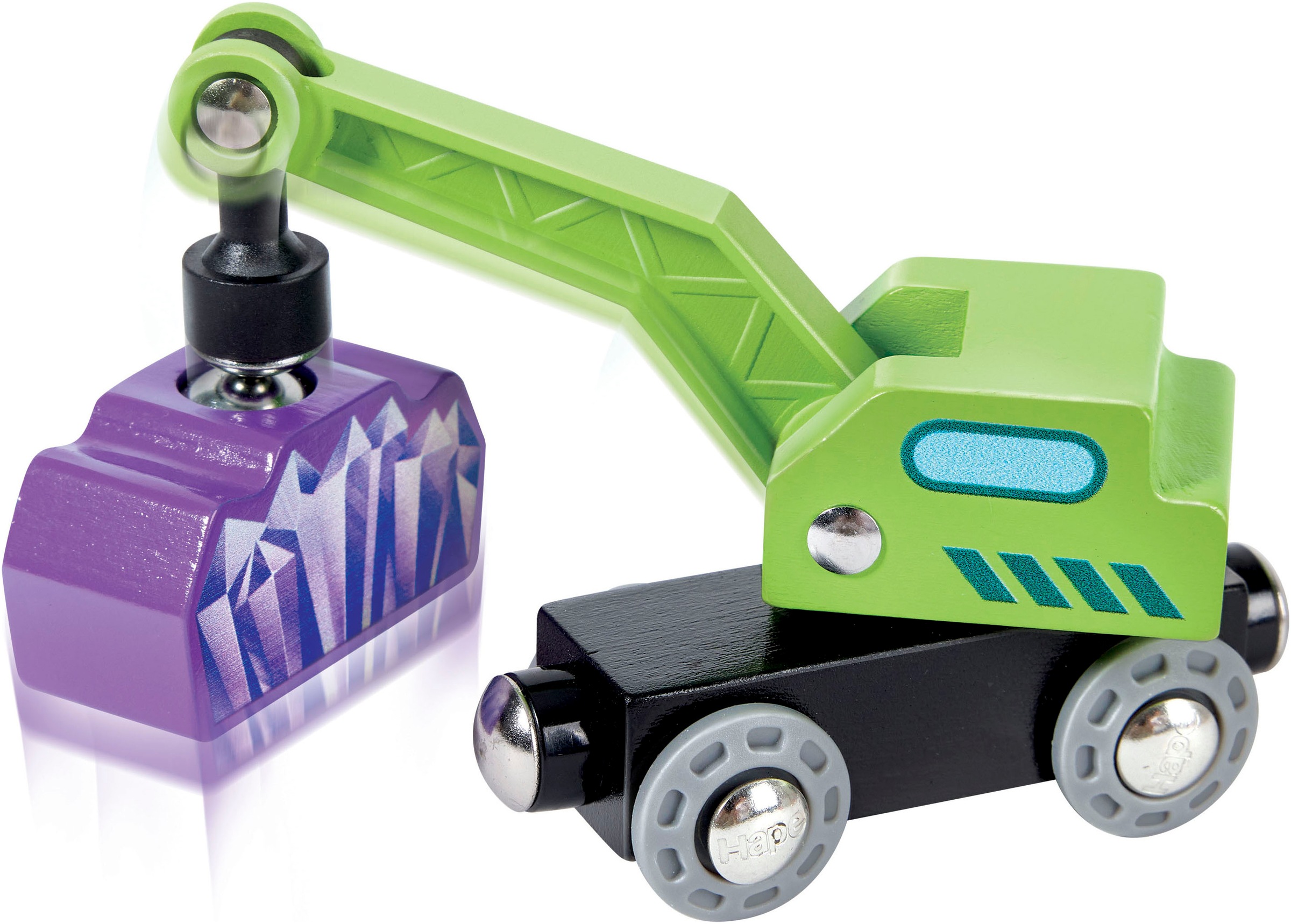 Hape Train jouet »Dino-Eisenbahn-Abenteuer« avec fonction lumière et son
