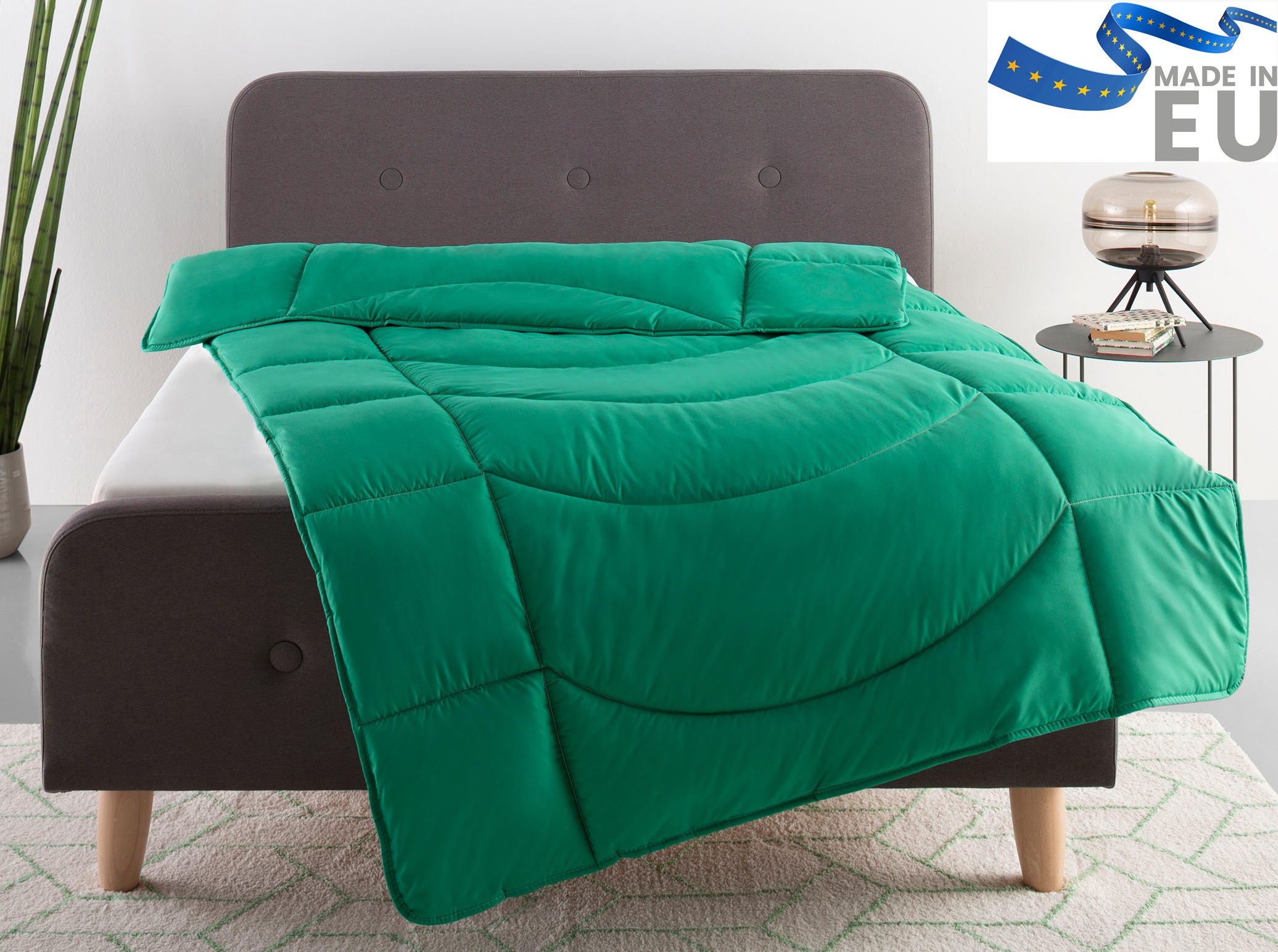 Image of GOODproduct Microfaserbettdecke "Microlux, Bettdecke 135x200 cm und Übergrössen bis 240x220cm" normal Füllung Feuchtigkeitsregulierende 3D Klimafaser (Polyester) 1 Stk. tlg. fest versteppter Bezug - keine Bettwäsche nötig, Sommer, Winter