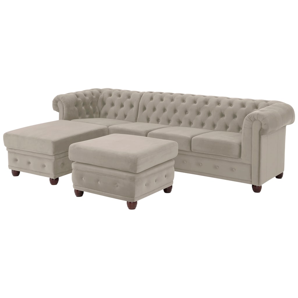 Home affaire Chesterfield-Sofa »New Castle L-Form«