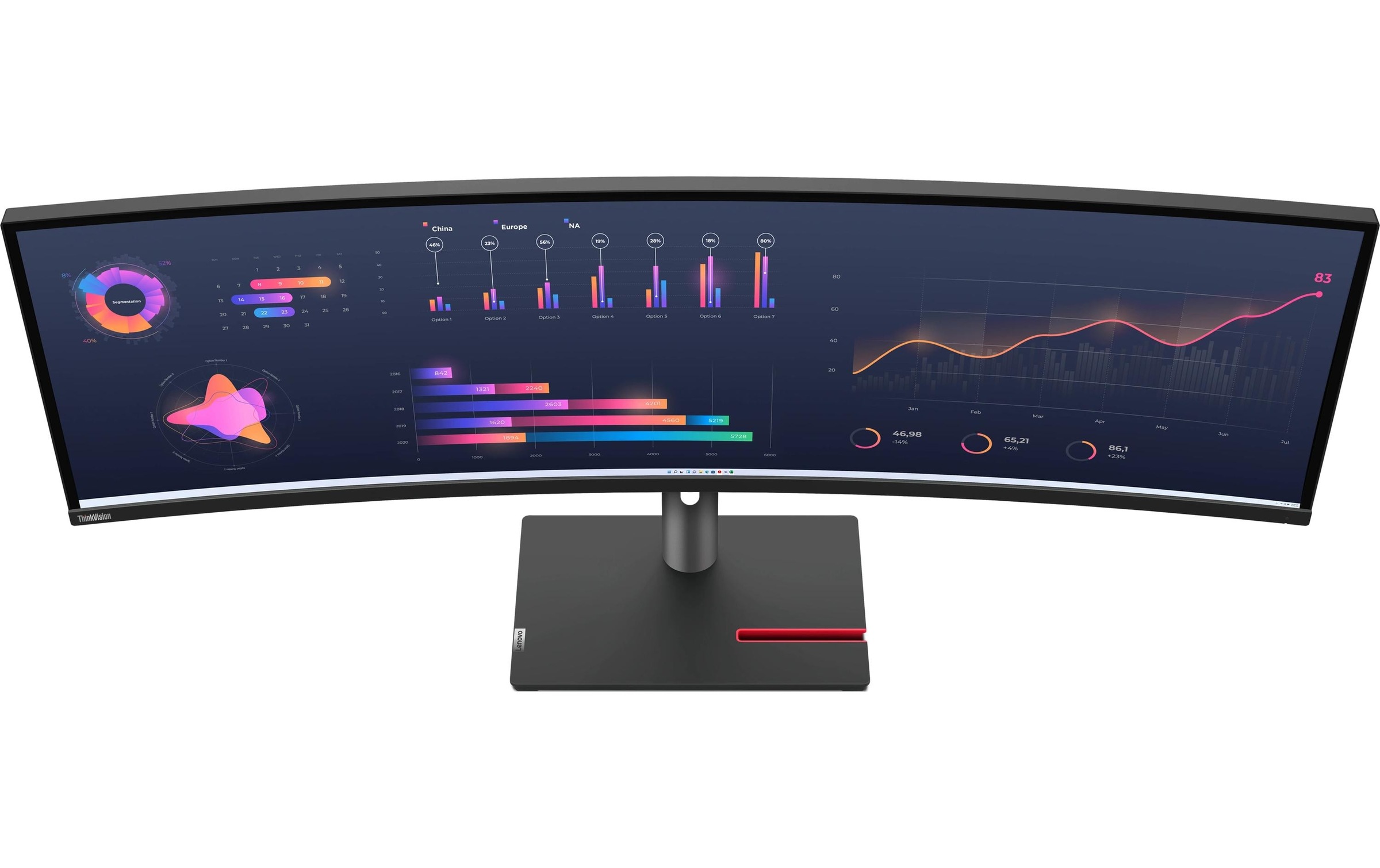 Lenovo LCD-Monitor »ThinkVision P49w-30«, 123,97 cm/49 Zoll, 5120 x 1440 px, 60 Hz