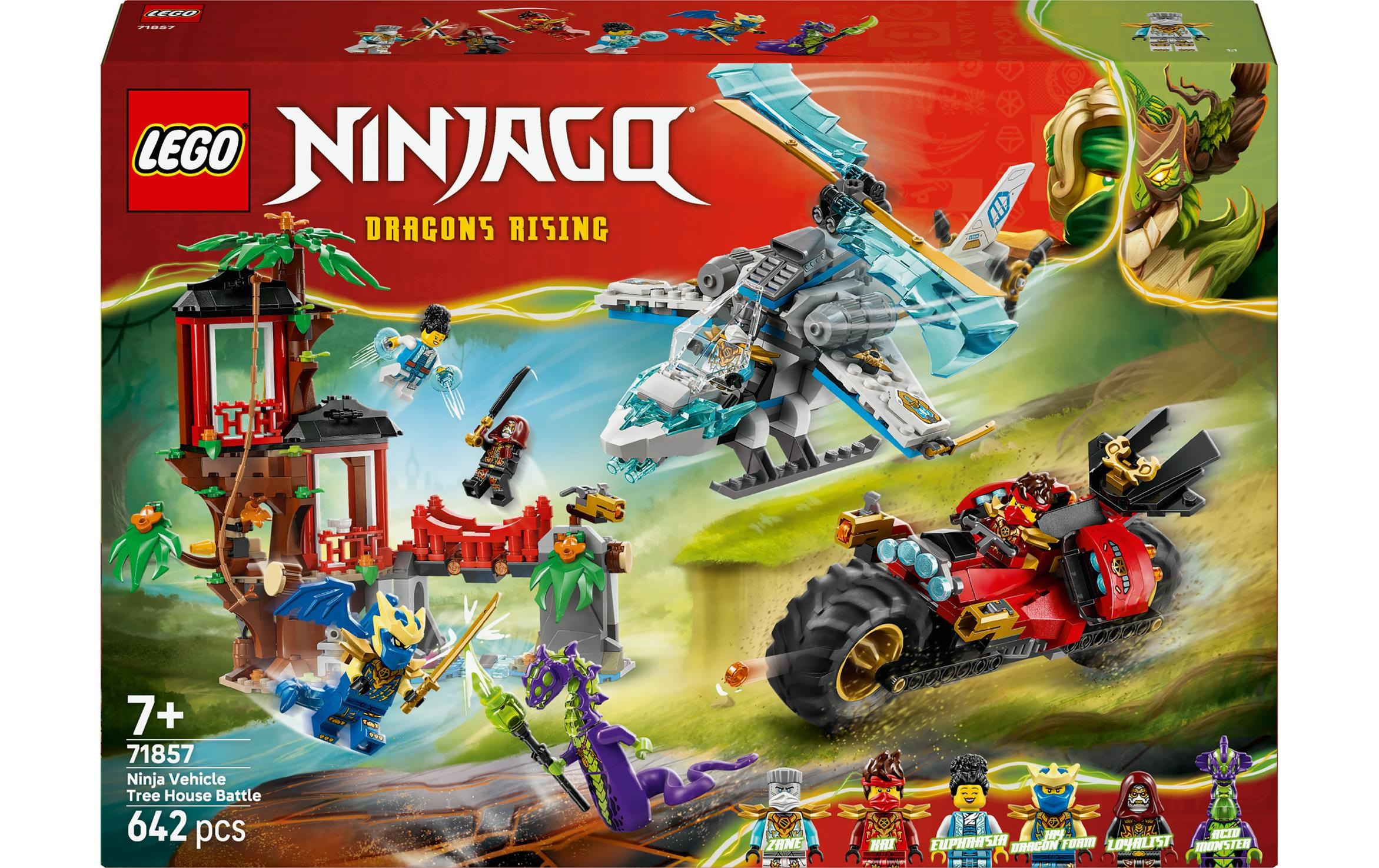 Bunt Konstruktionsspielsteine "Ninjago Showdown Am Baumhaus Mit Dem Ninja-Bike 71857" Kategorie: Fantasy-Welt