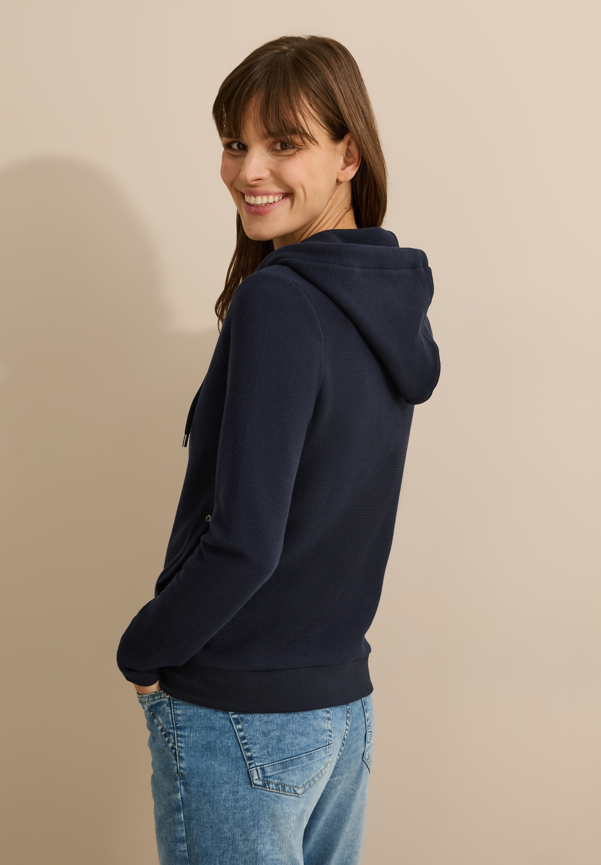 Cecil Kapuzensweatjacke, mit Kapuze mit Tunnelzug