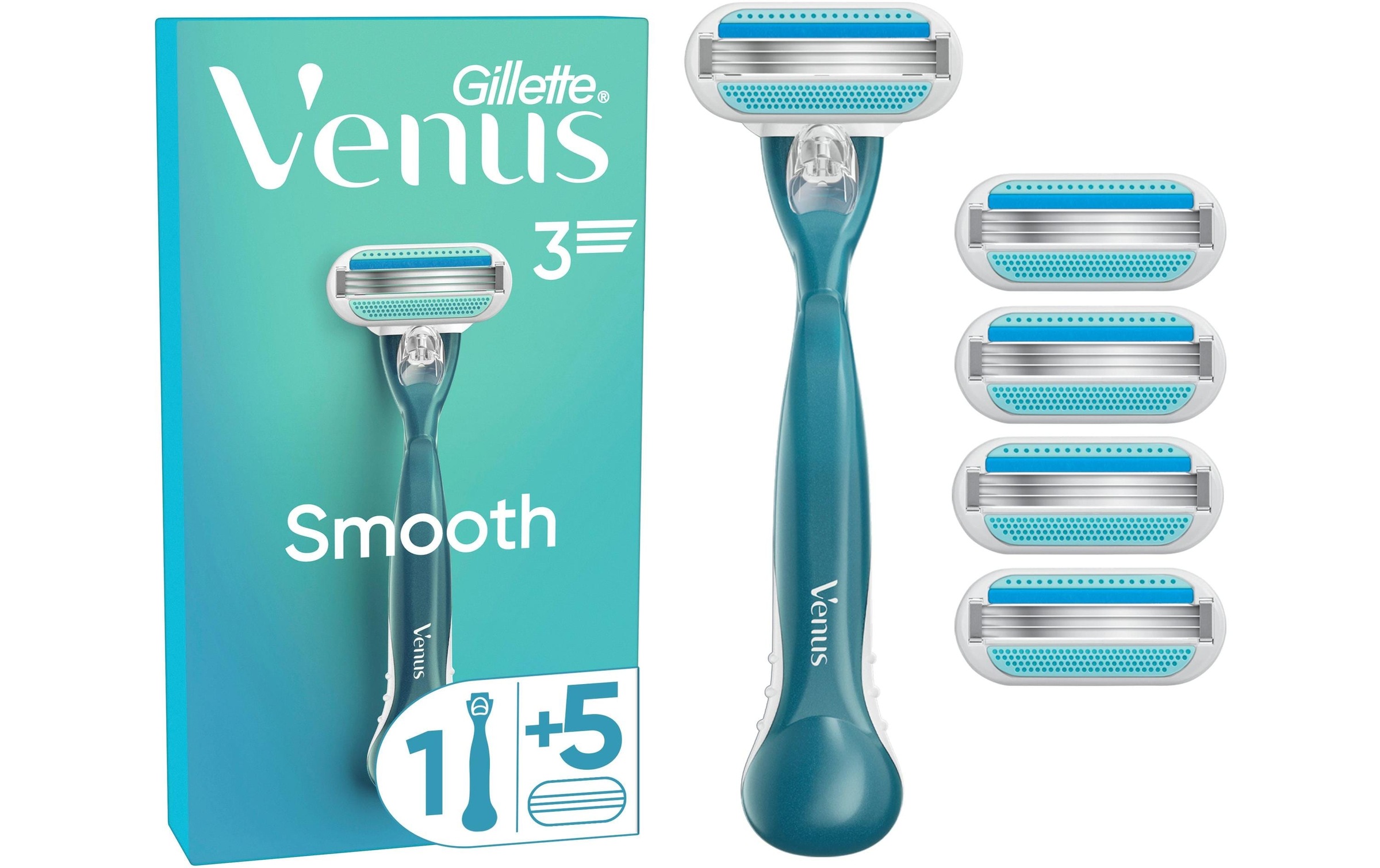 Image of Gillette Venus Nassrasierer "Venus Smooth 5er + Handstück"