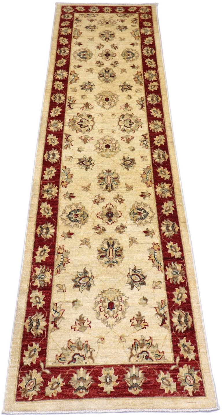 Image of morgenland Läufer »Ziegler Blumenmuster Rosso scuro 310 x 81 cm«, rechteckig, 0,6 mm Höhe, Handgeknüpft bei Ackermann Versand Schweiz