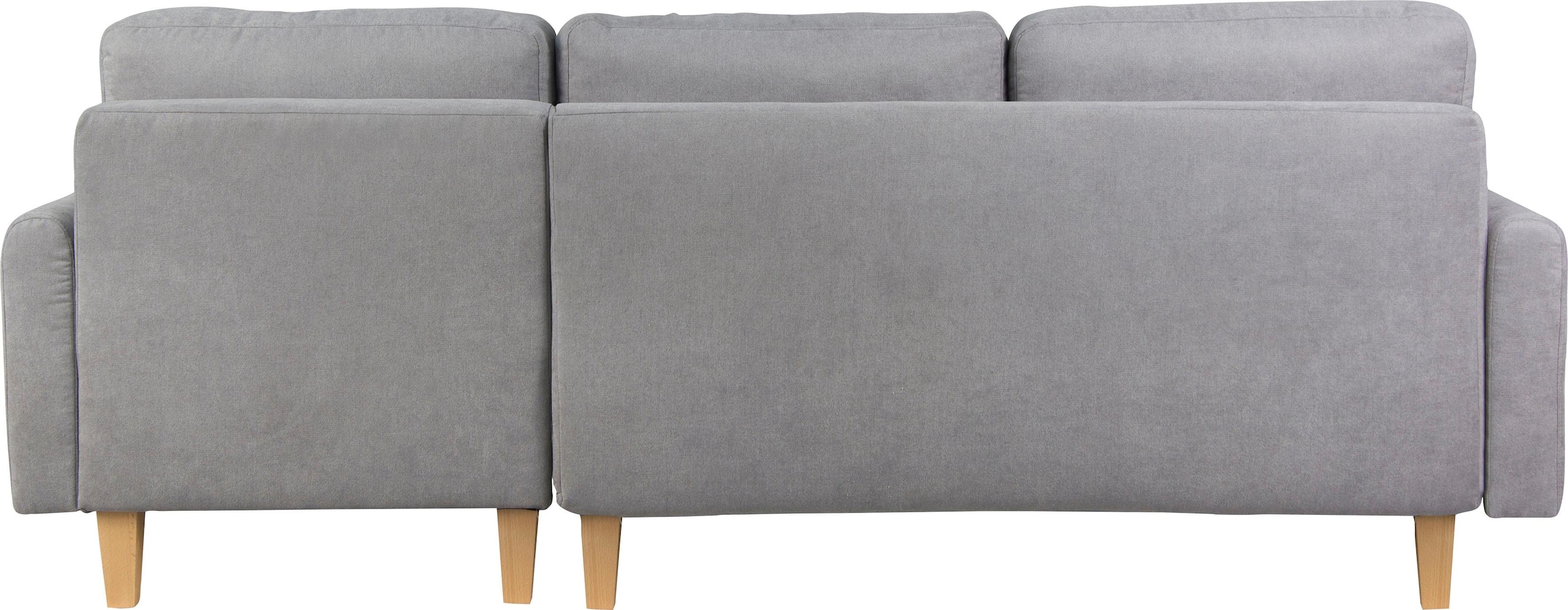 Home affaire Ecksofa »TRIPLO optionale Schlafsofa mit Bettkasten, Masse B/T/H: 234/164/89 cm« L-Form wahlweise mit Bettfunktion - Liegefläche 132x210 cm