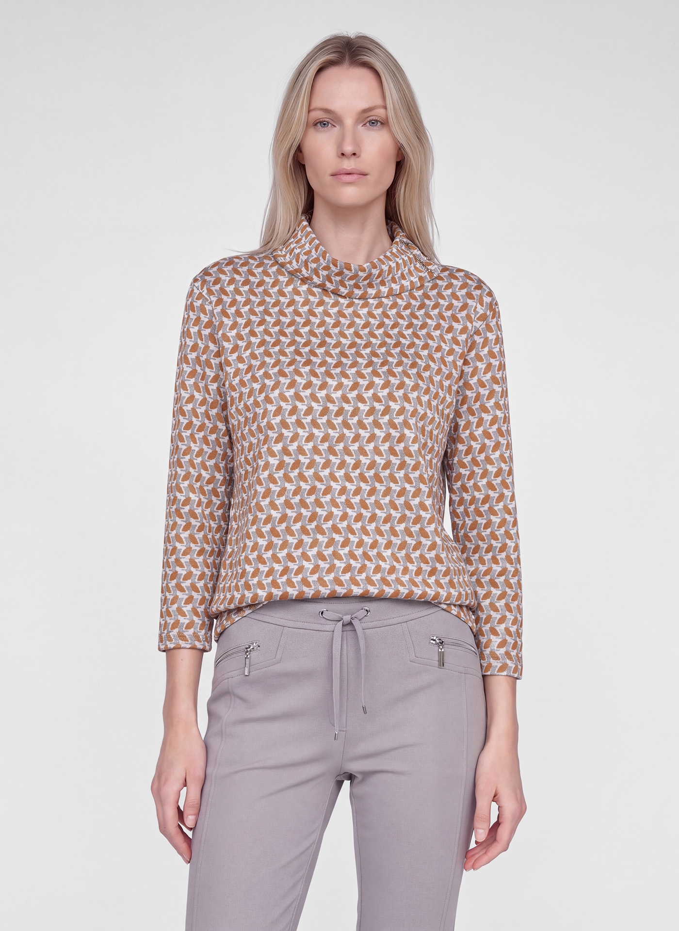 Image of Rabe 3/4-Arm-Shirt 3/4 Arm Shirt mit grafischem Muster und Glitzerdetails