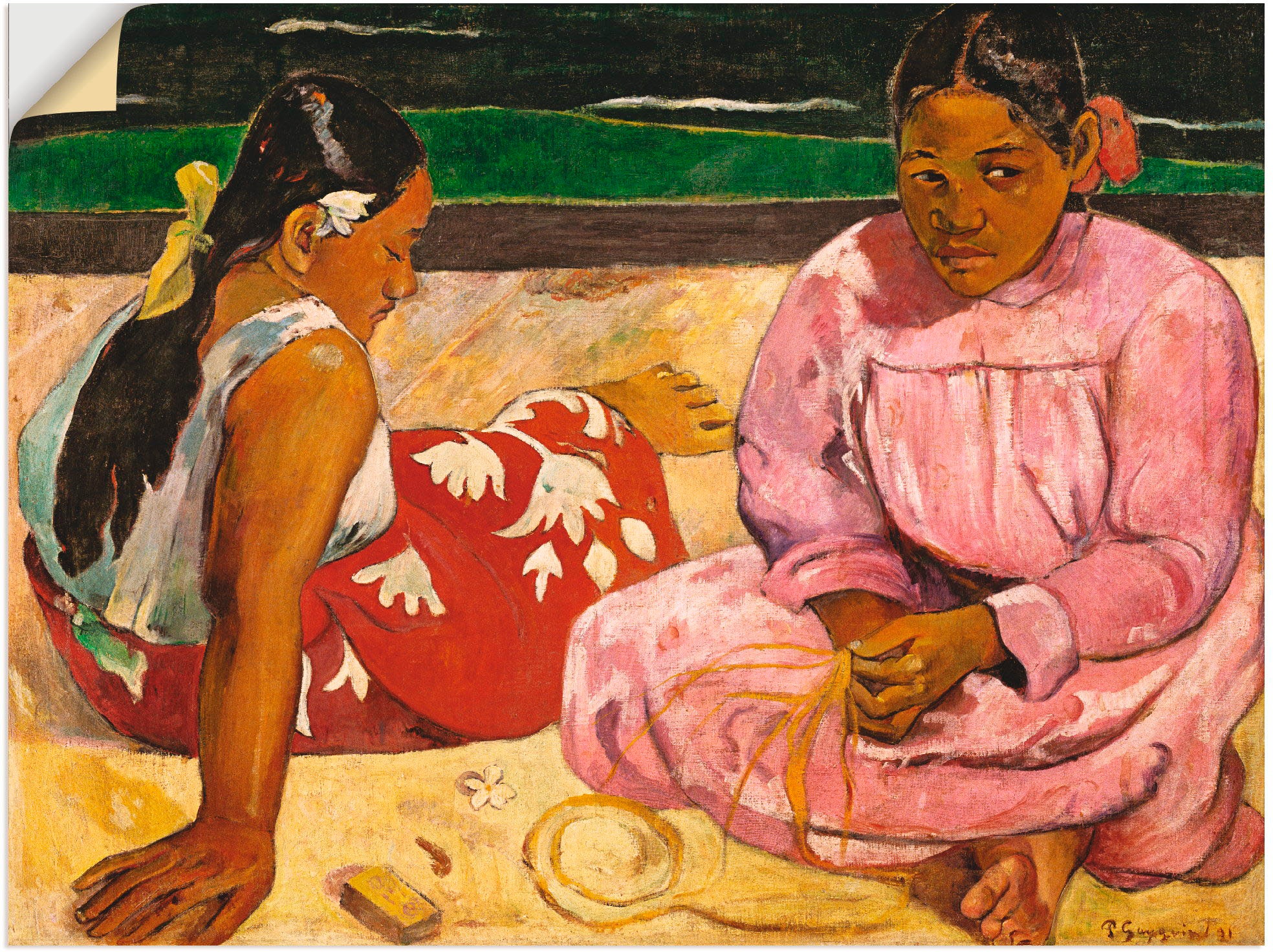 Image of Artland Wandbild »Frauen von Tahiti (oder: Am Strand).1891«, Frau, (1 St.), in vielen Grössen & Produktarten -Leinwandbild, Poster, Wandaufkleber / Wandtattoo auch für Badezimmer geeignet bei Ackermann Versand Schweiz