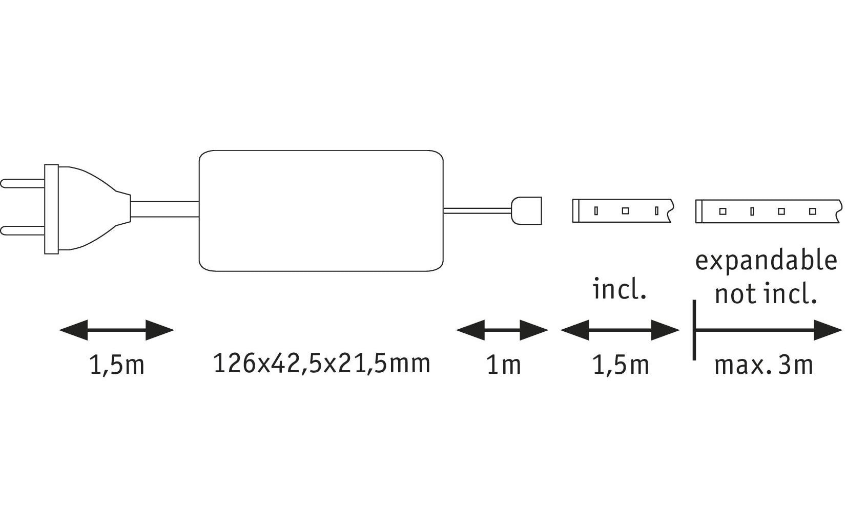 Paulmann LED-Streifen »MaxLED 500 2700« 108 Stk.-flammig