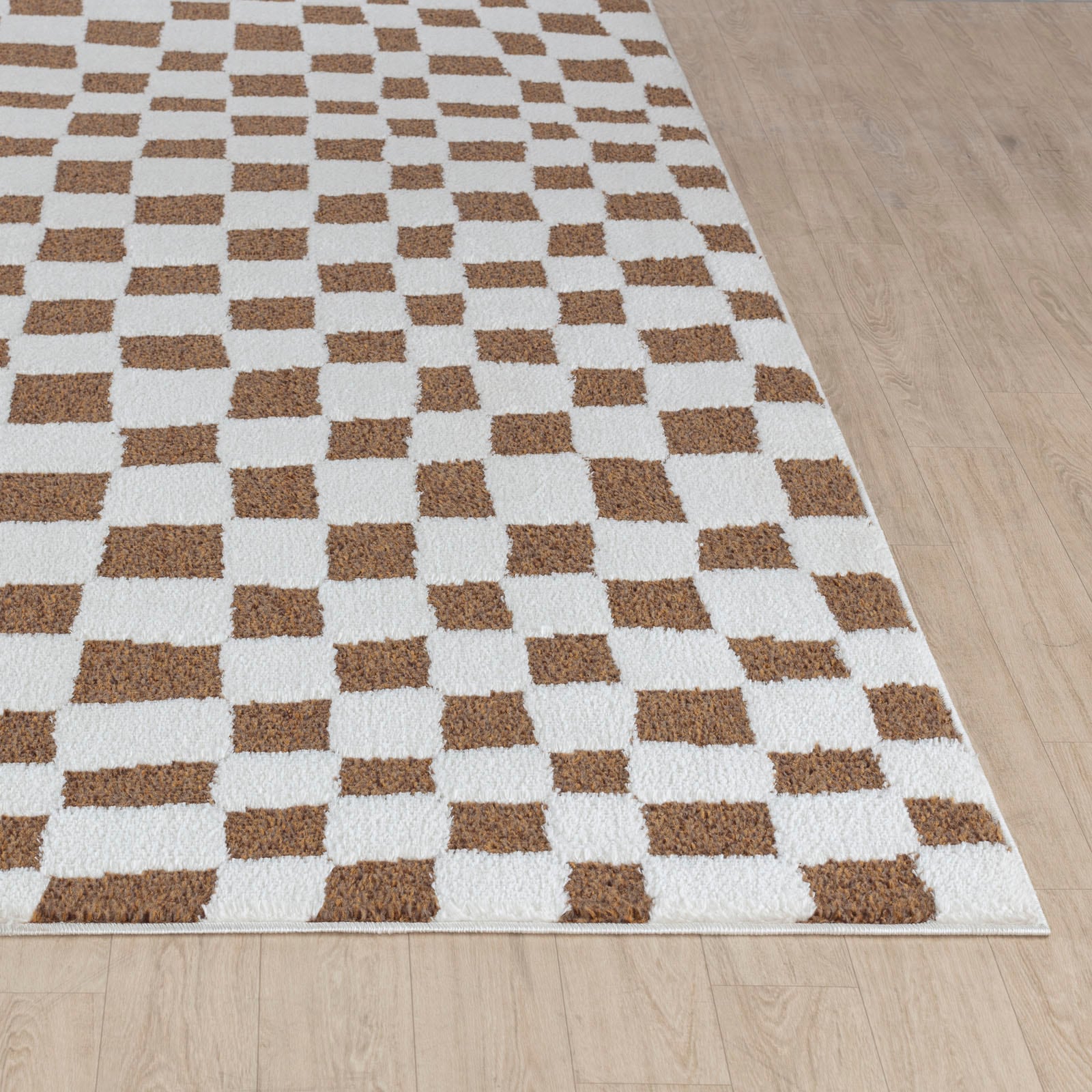 Livabliss Teppich »INCHON«, rechteckig, 14 mm Höhe, Skandinavischer Teppich mit Karomuster, Kurzflor Wohnzimmerteppich