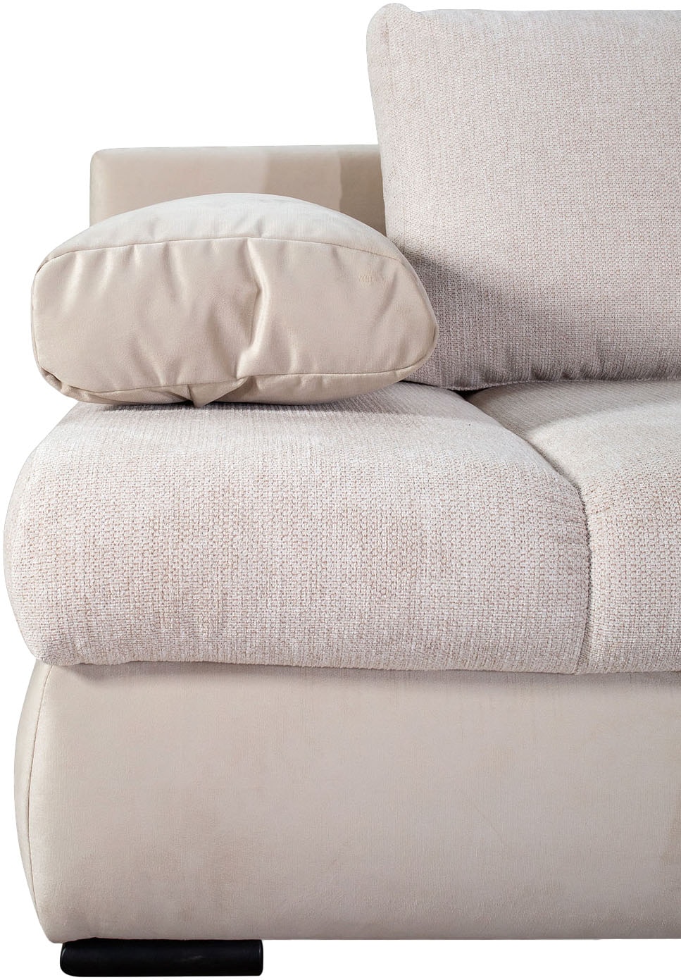 COLLECTION AB Schlafsofa »Chicago mit Bettfunktion, Schlafcouch«, inklusive Bettkasten, Cord-Samt Bezug, anthrazit