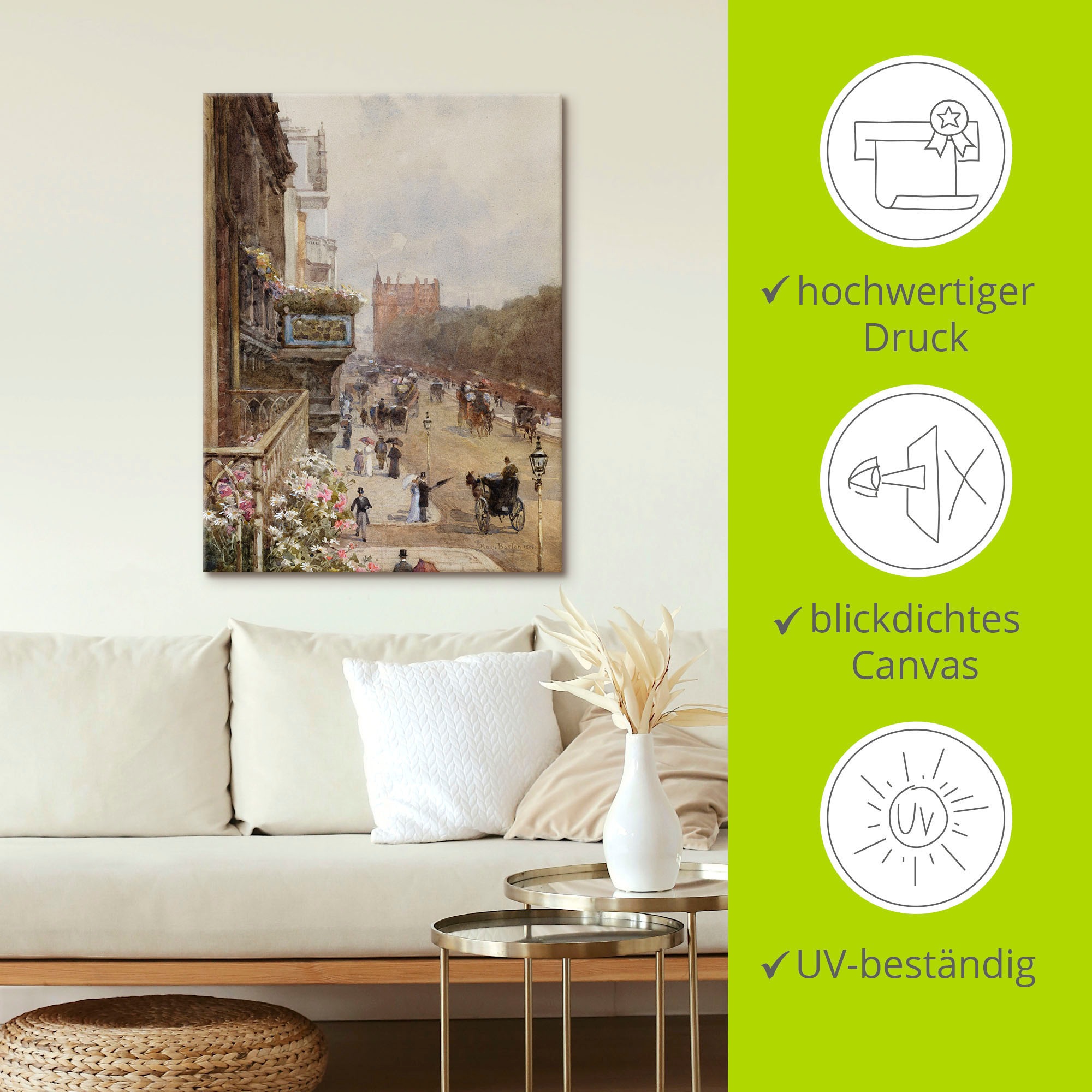 Artland Wandbild »Piccadilly, London. 1894«, Gruppen & Familien, (1 St.), als Leinwandbild, Poster in verschied. Grössen