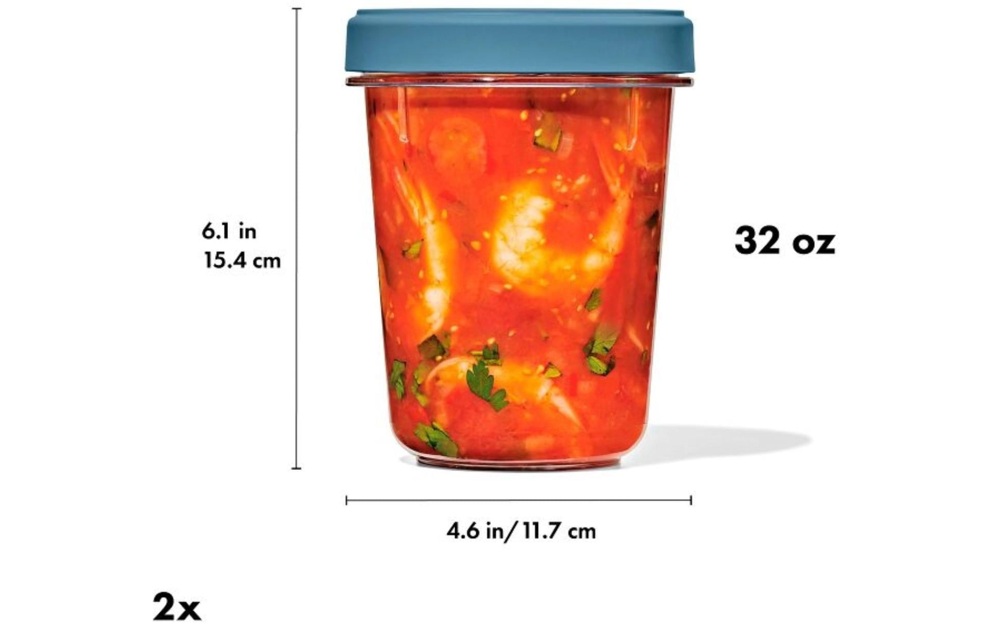 OXO Good Grips Système de rangement »OXO Twist & Stack Behälter – 900 ml – 2er Set« 2 tlg. ideal für Meal Prep