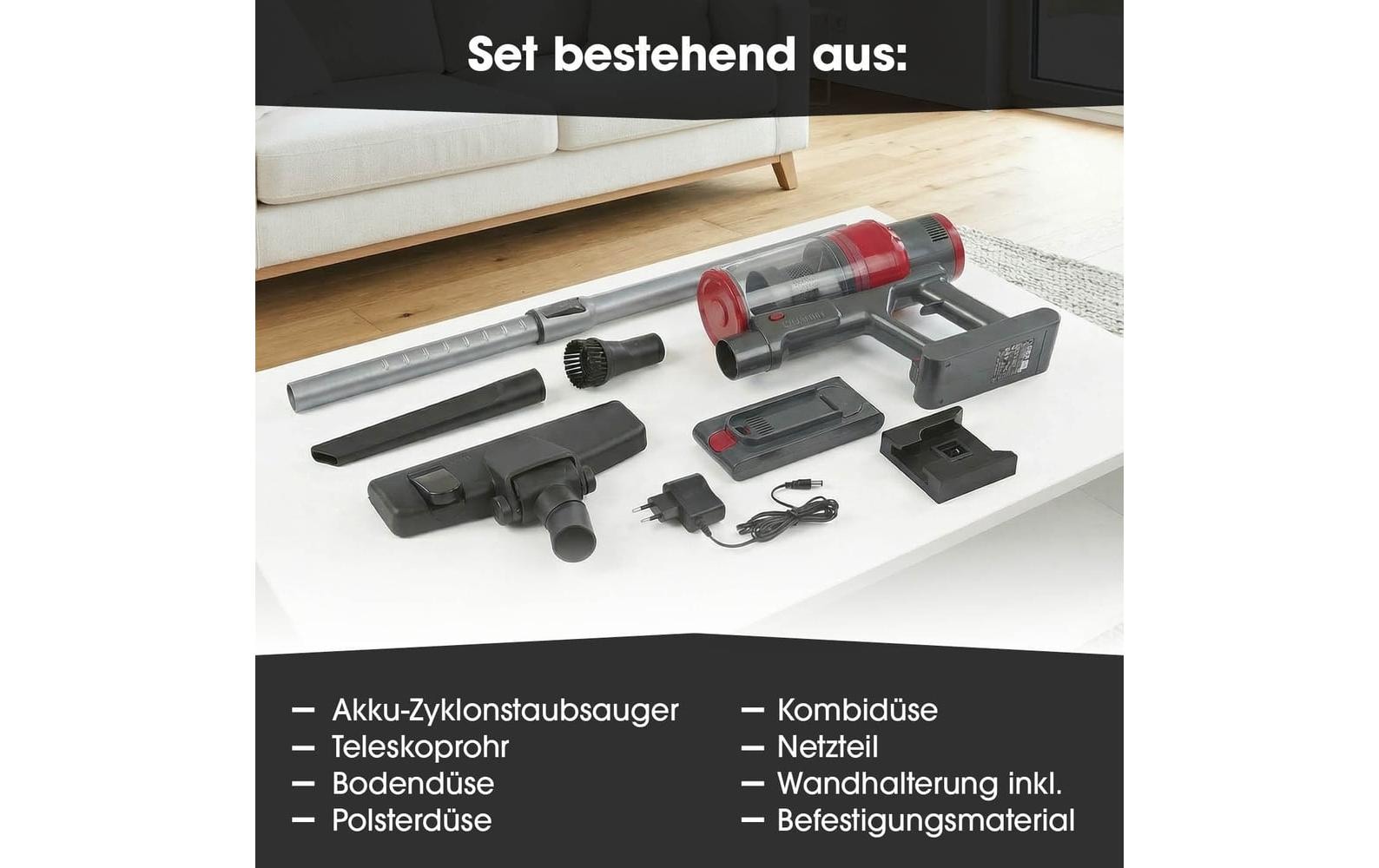CLEANmaxx Akku-Hand-und Stielstaubsauger »22,2 V«
