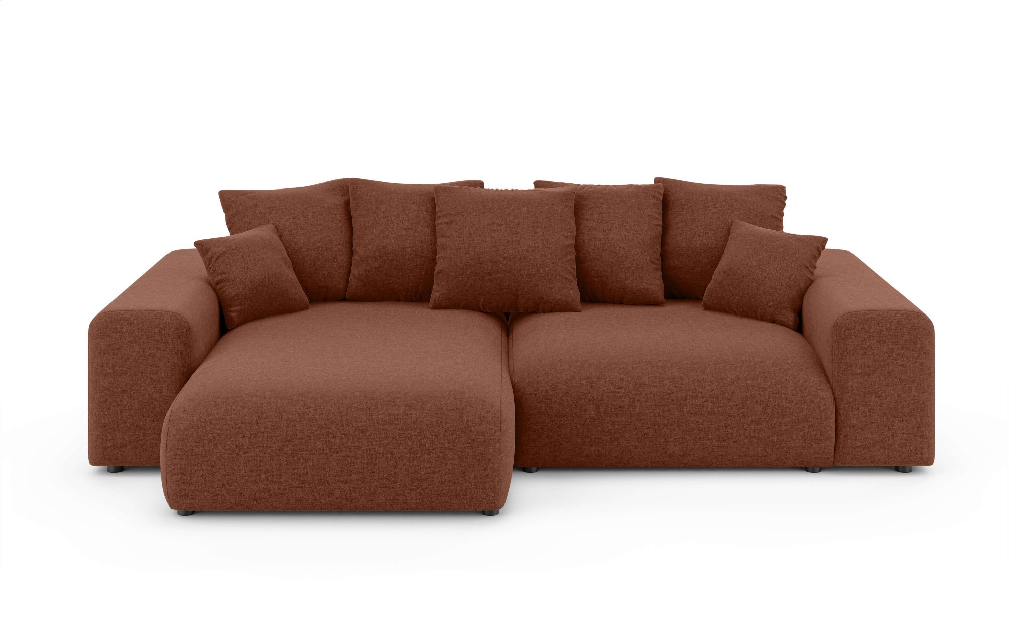Home affaire Ecksofa »LAKESIDE mit Bettfunktion und Bettkasten, B/T/H 257/166/84 cm«, L-Form, Recamiere beidseitig montierbar, mit Wellenunterfederung