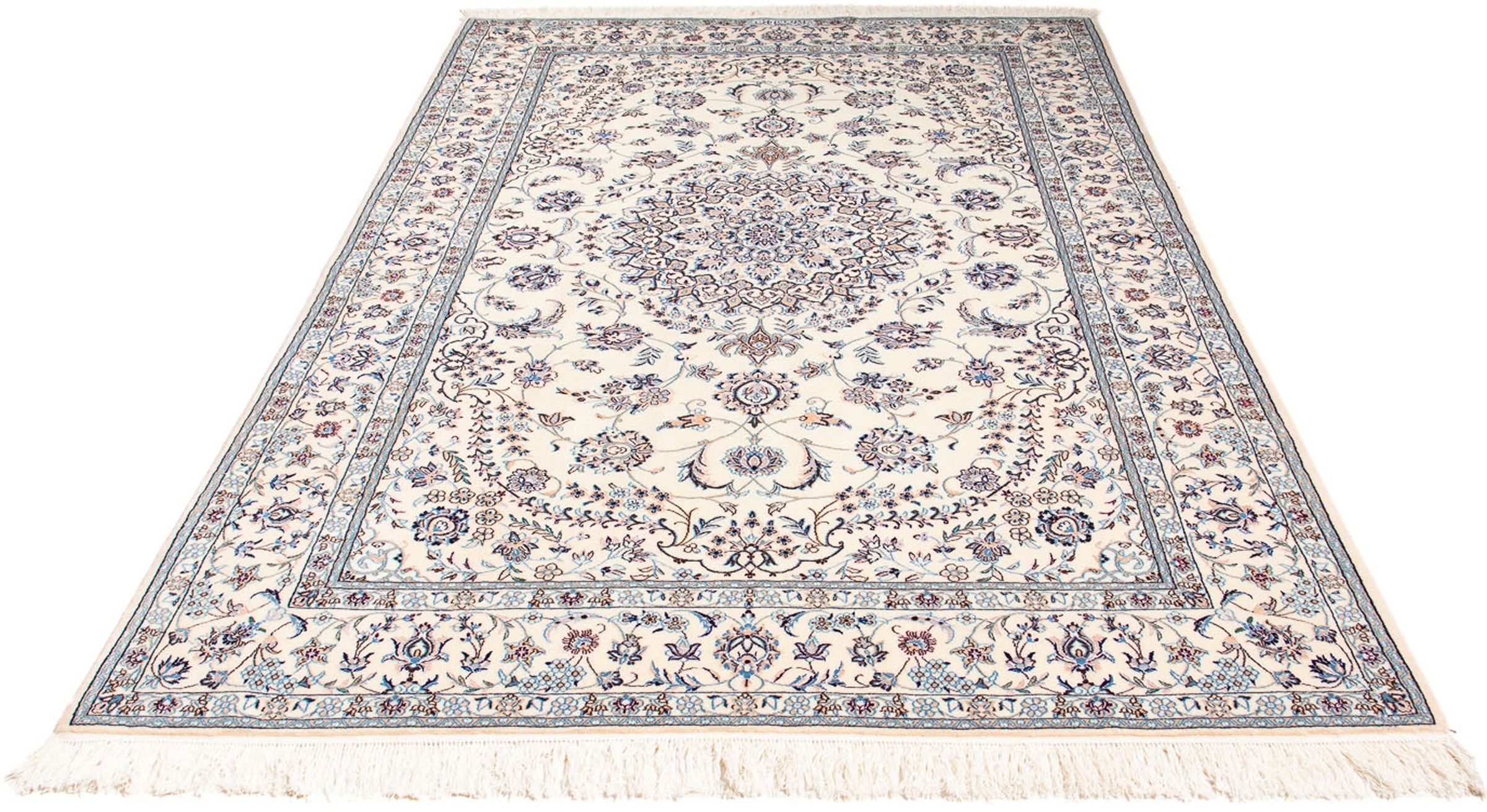 Image of morgenland Orientteppich »Perser - Nain - Premium - 234 x 153 cm - beige«, rechteckig, 6 mm Höhe, Wohnzimmer, Handgeknüpft, Einzelstück mit Zertifikat bei Ackermann Versand Schweiz