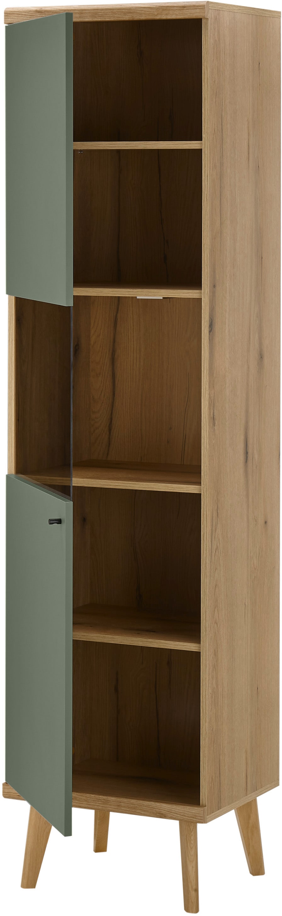 INOSIGN Wohnwand »MAVAS«, (Set, 4 St.), in moderner Trendfarbe, Griffe aus Metall (Schwarz), Breite 337 cm