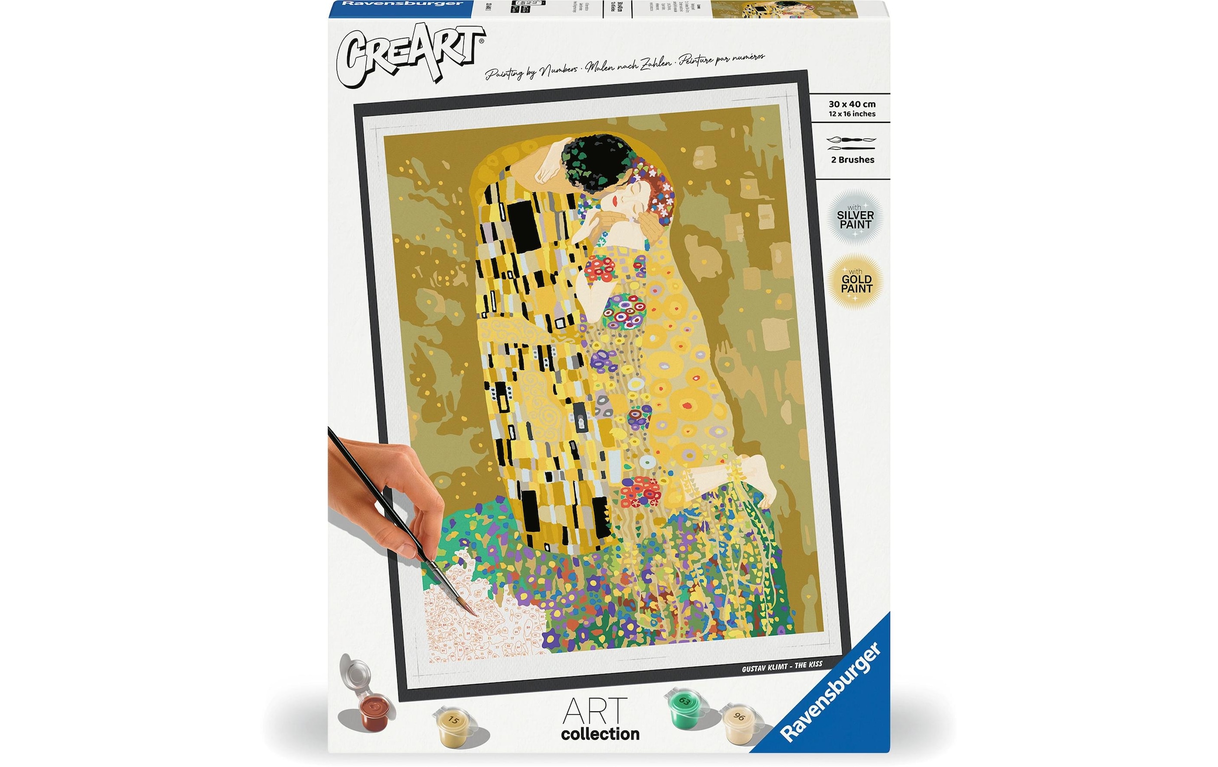 Ravensburger Peinture par numéros »CreArt, ART Collection, The Kiss (Klimt)« fabriqué en Europe