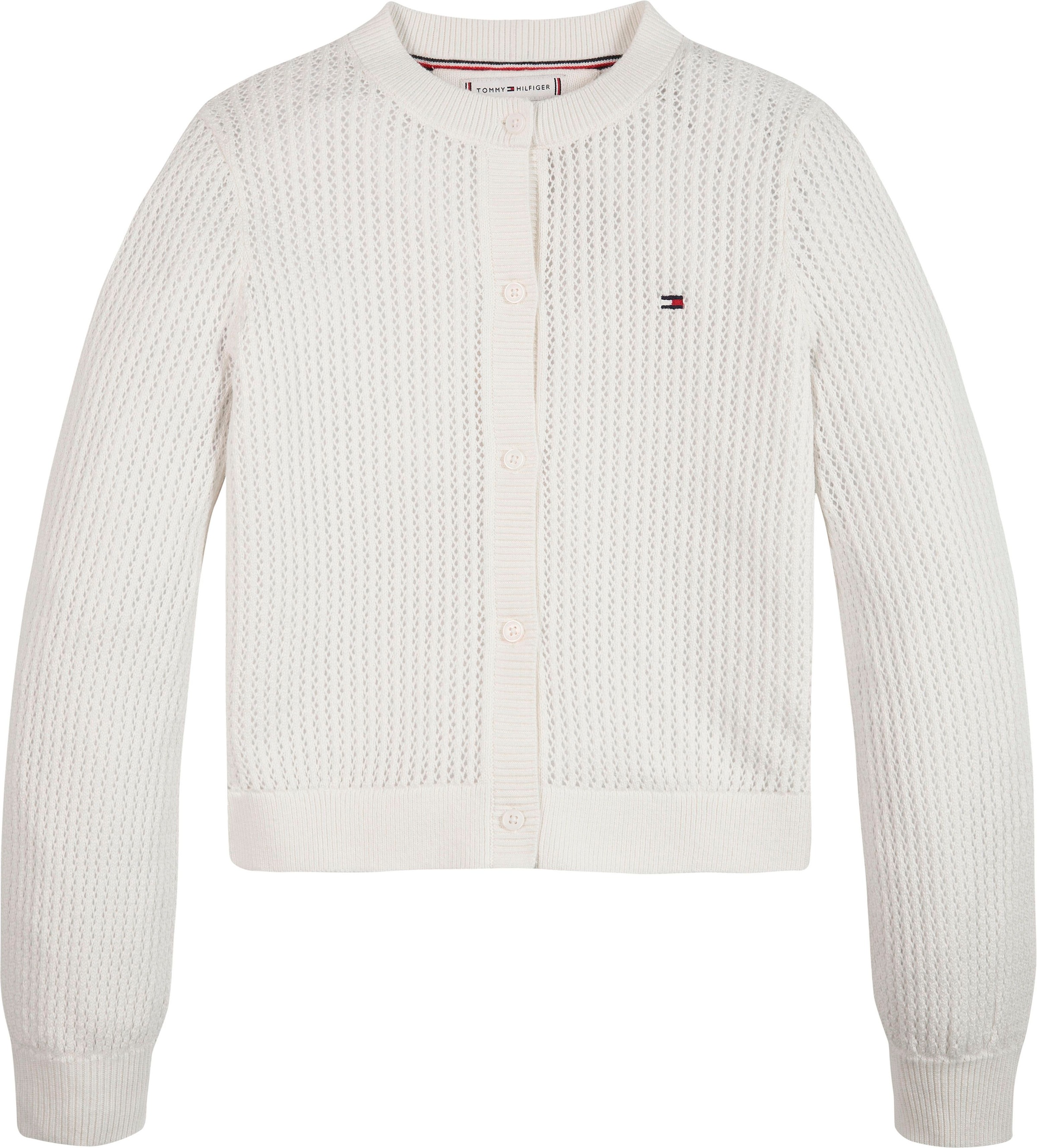 Tommy Hilfiger Strickjacke »CROCHET CARDIGAN«, mit Knopfleiste kaufen