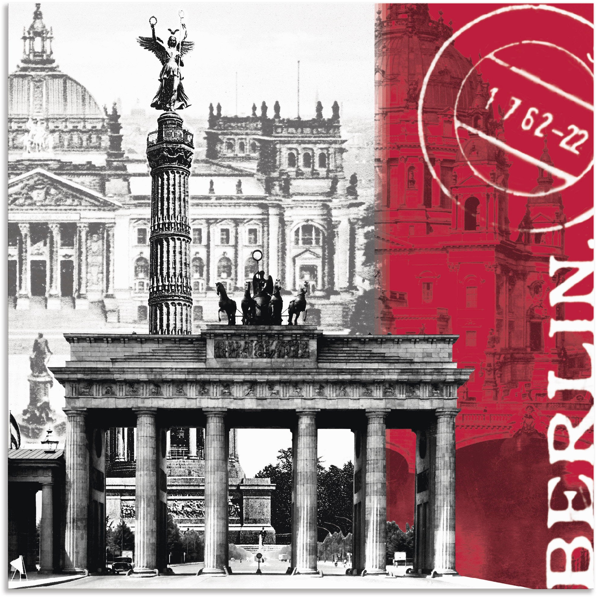 Image of Artland Alu-Dibond-Druck "Berlin I" Gebäude 1 Stk. tlg. für Innen- und Aussenbereich geeignet, Outdoorbild