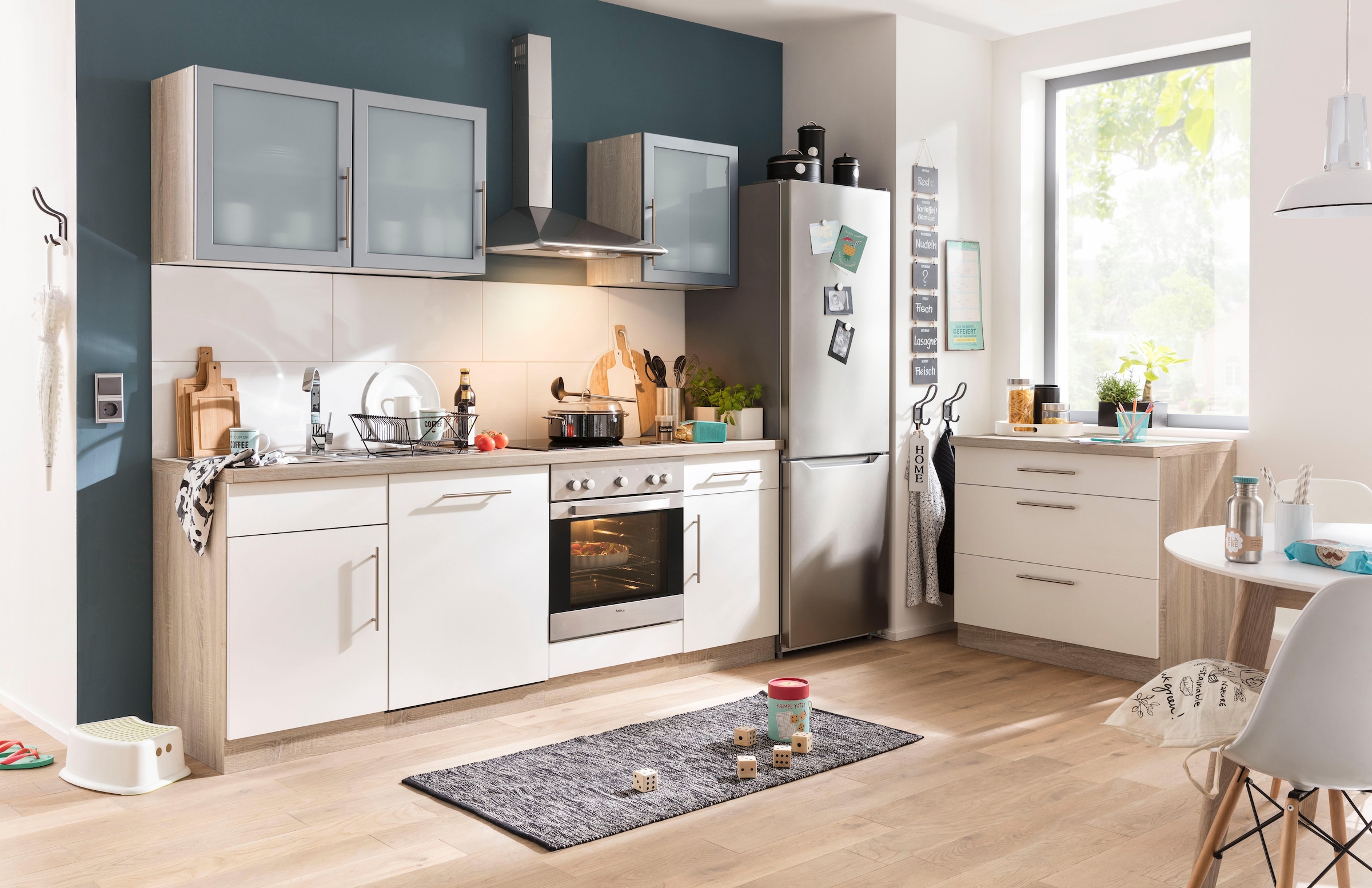 ♕ wiho Küchen Küchenzeile »Aachen«, ohne E-Geräte, Breite 220 cm  versandkostenfrei auf