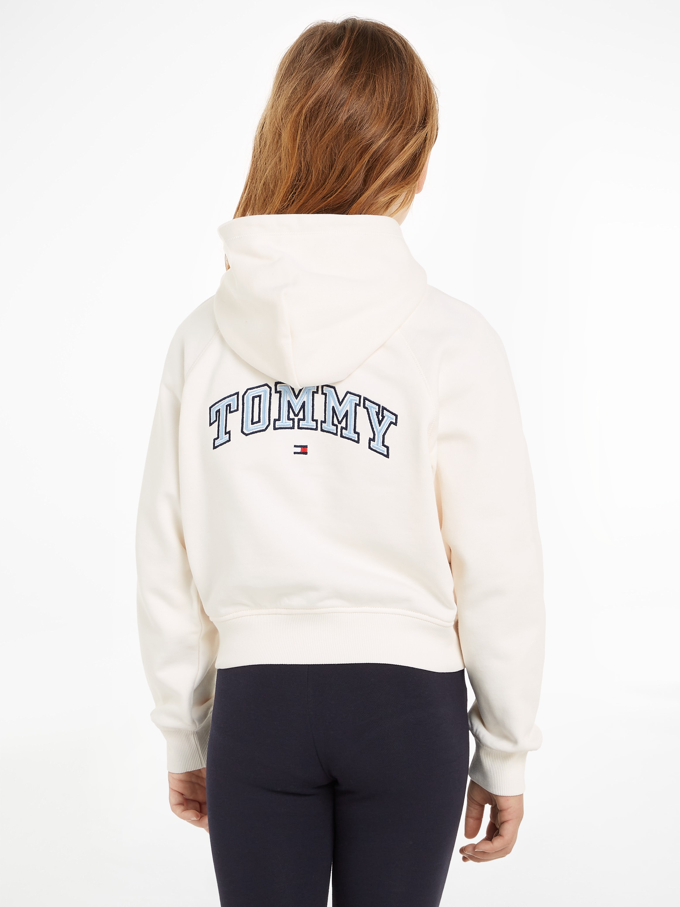 Tommy Hilfiger Sweatjacke »VARSITY EMBROIDERED ZIP UP«, Kinder bis 16 Jahre mit Logostickerei