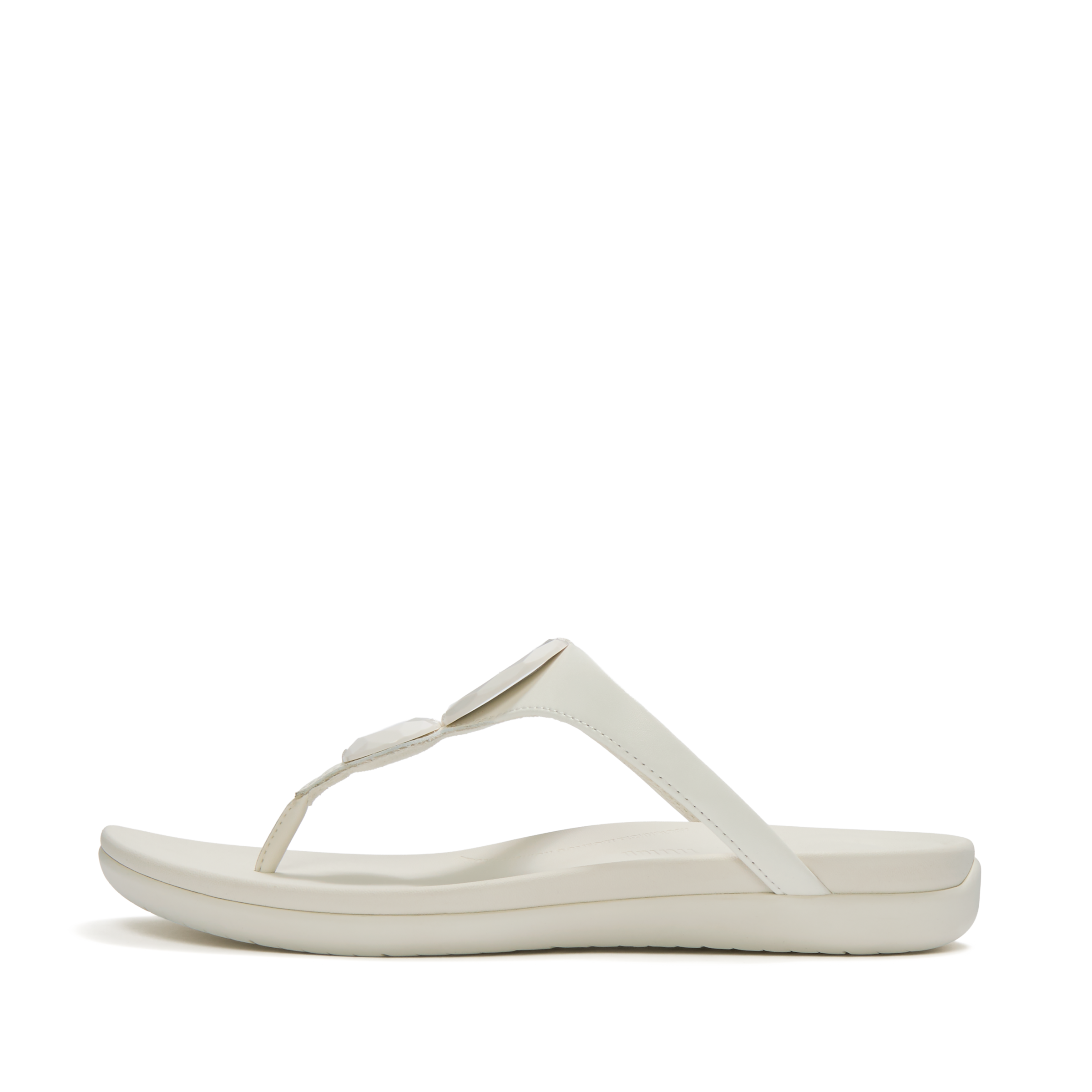 Fitflop Séparateur d'orteils »SOLAY GLOSSY-DISC TOE-POST SANDALS«  Dianette, chaussure d'été avec détail métallique