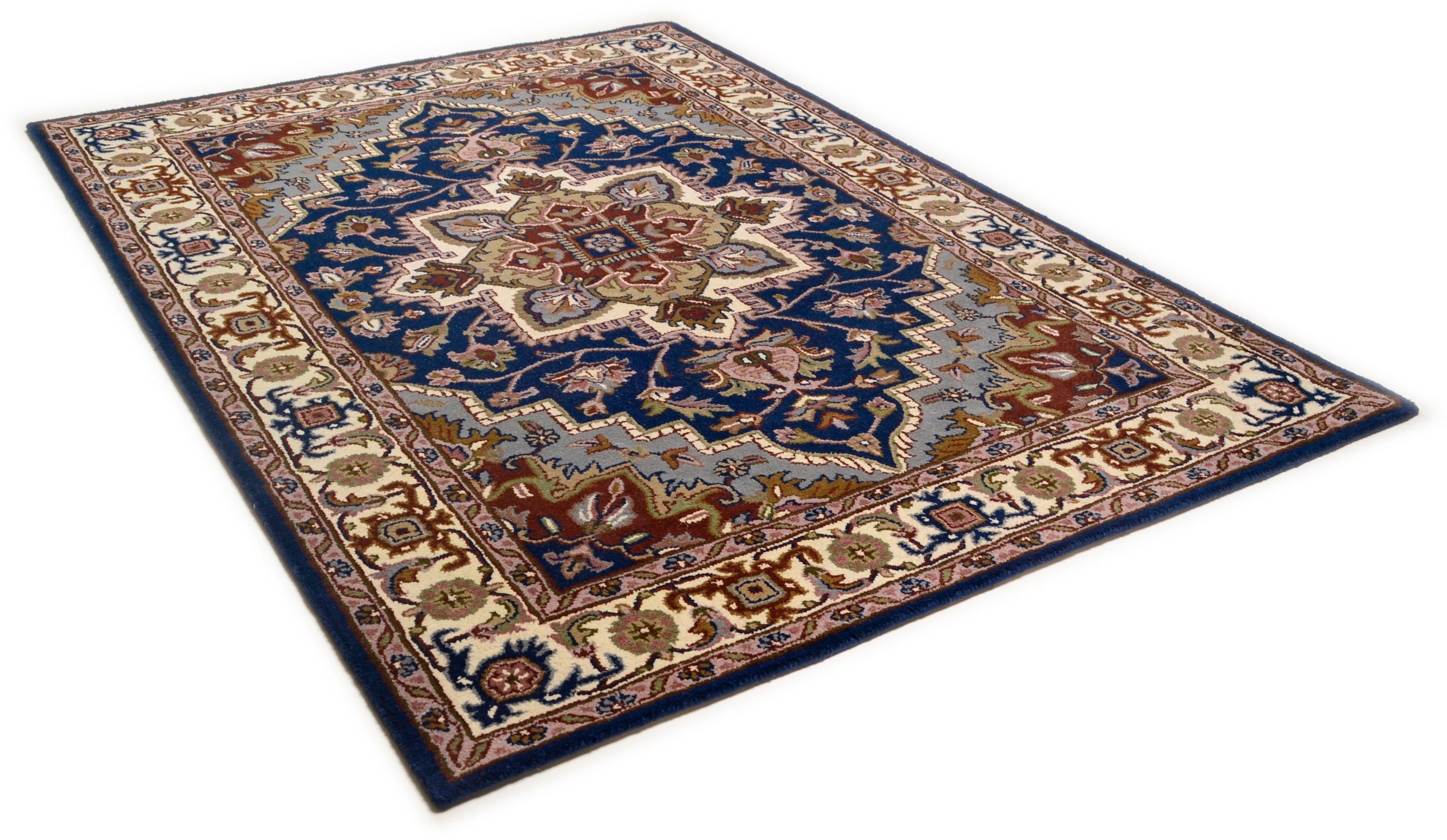 Image of THEKO Wollteppich "Royal Heriz" rechteckig 14 mm Höhe reine Wolle, Orient-Optik, auch als Läufer, Wohnzimmer