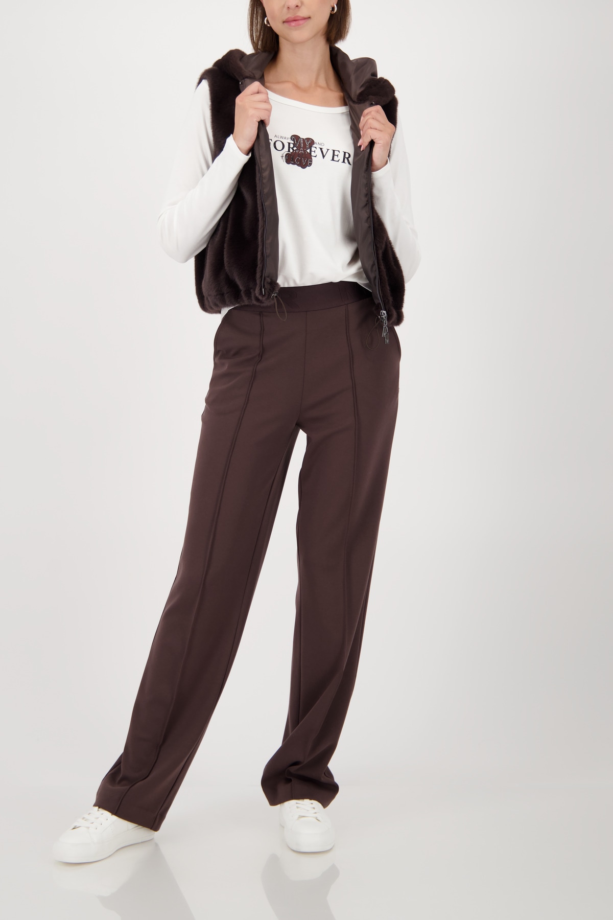 Monari Pantalon à pinces  Regular fit mit elastischem Bund